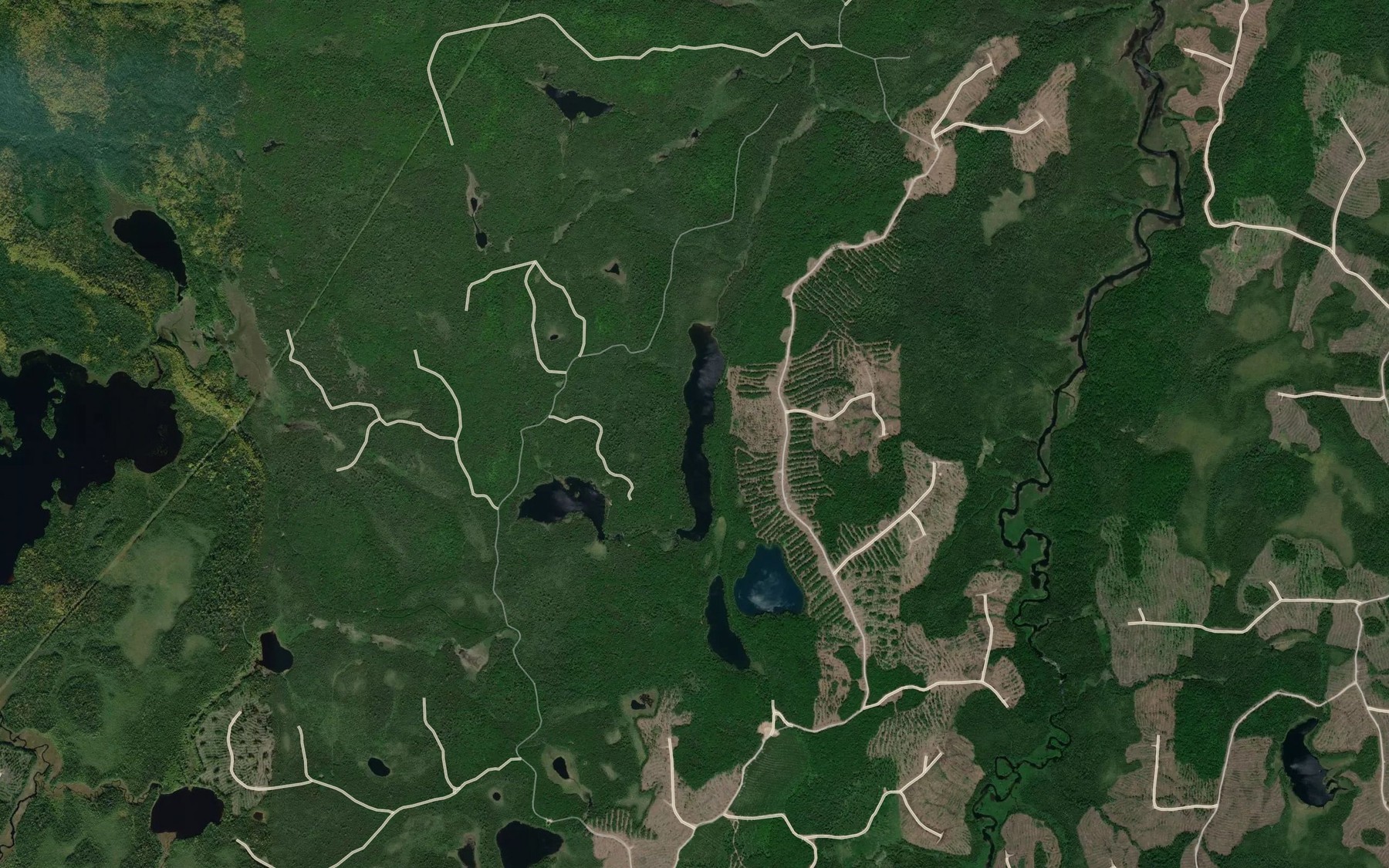 Satellite map of the Lac Raven