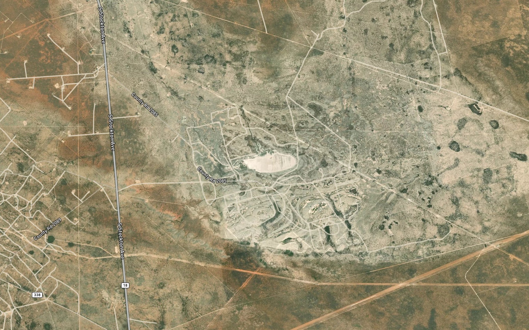 Satellite map of the Ozark Lake