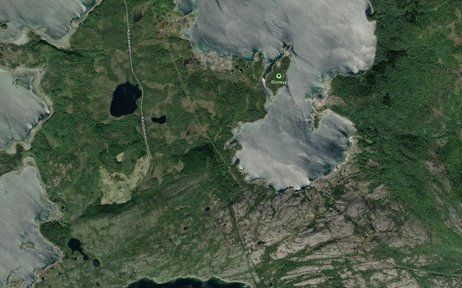 Satellite map of the Glimsjoen