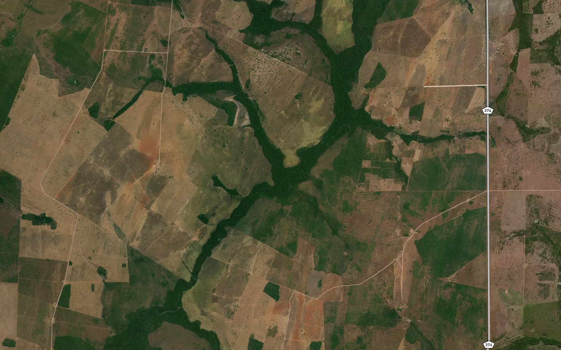 Satellite map of the Corrego Faveira