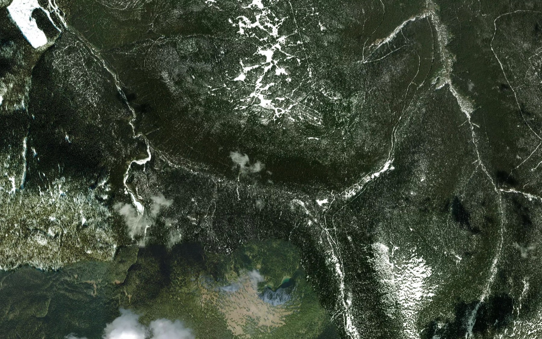 Satellite map of the Agnus Creek