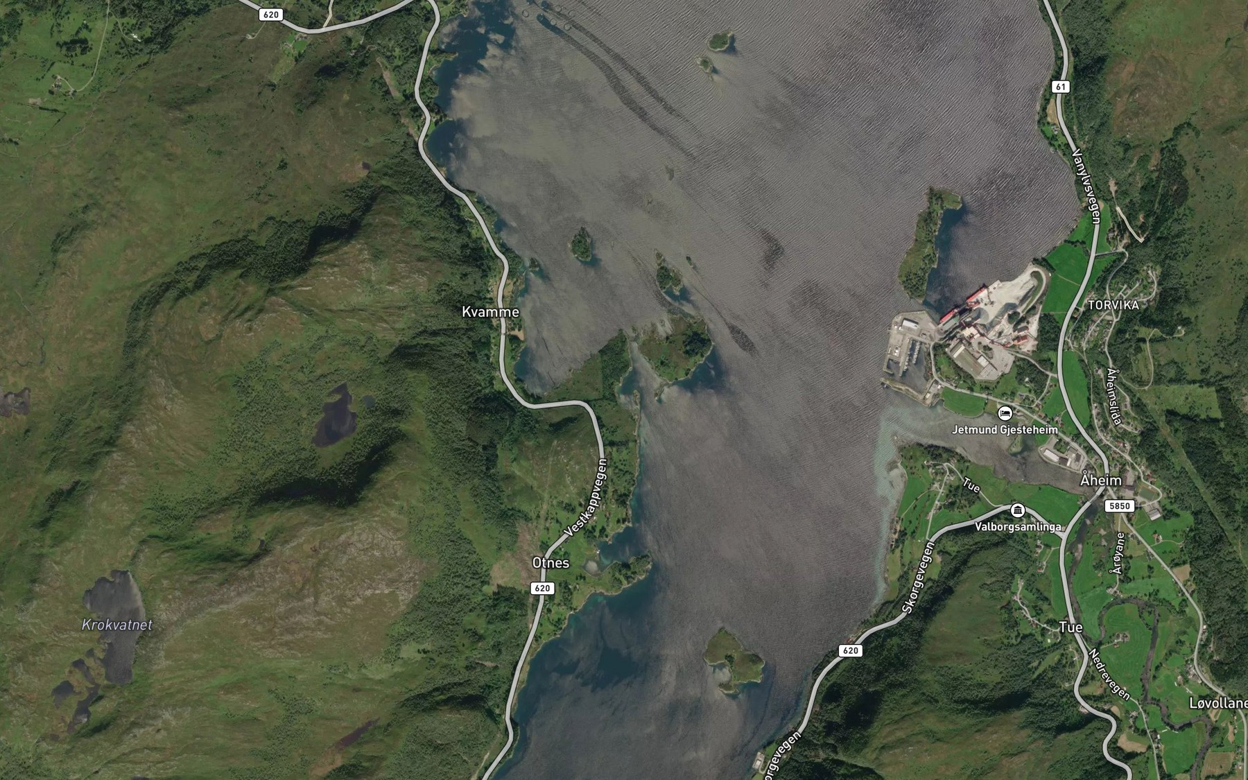 Satellite map of the Jaktevika