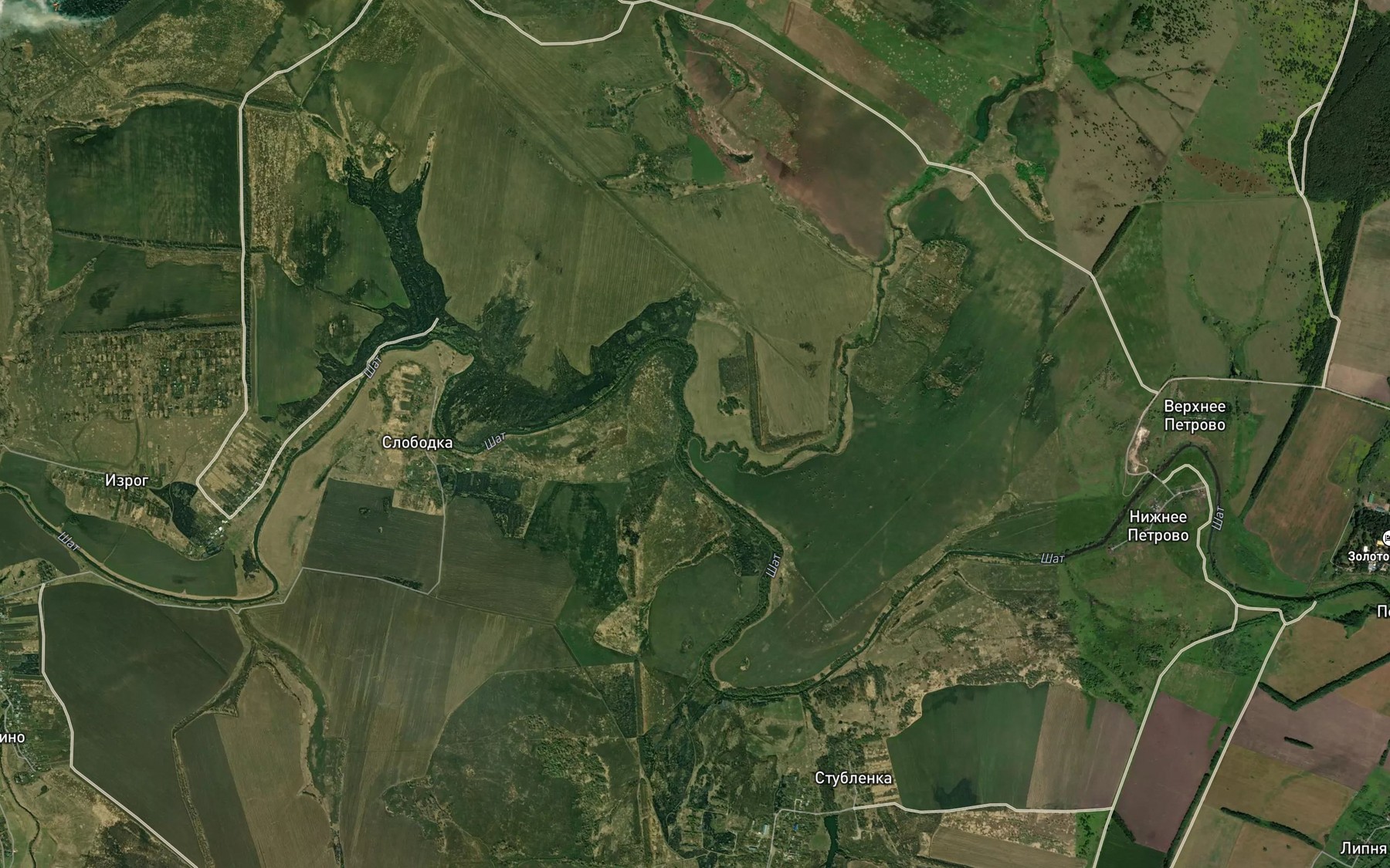 Satellite map of the Shatets