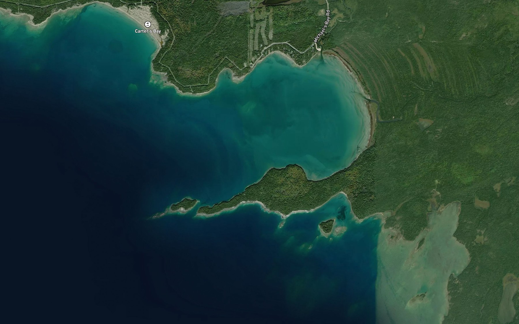 Satellite map of the Michael's Bay