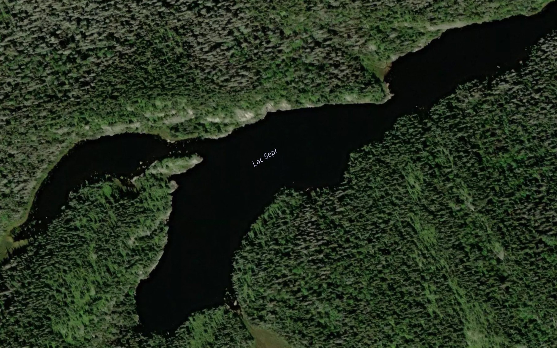 Satellite map of the Lac Sept