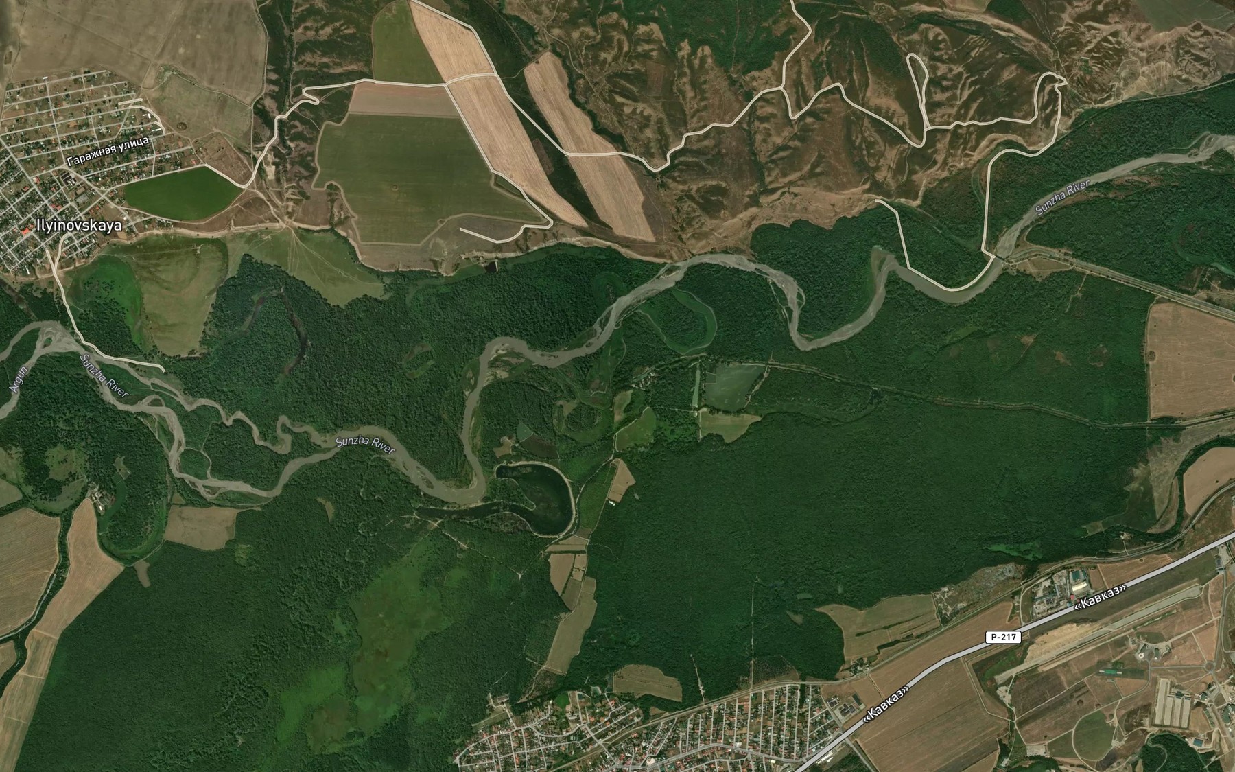 Satellite map of the Magistral'nyy Kanal