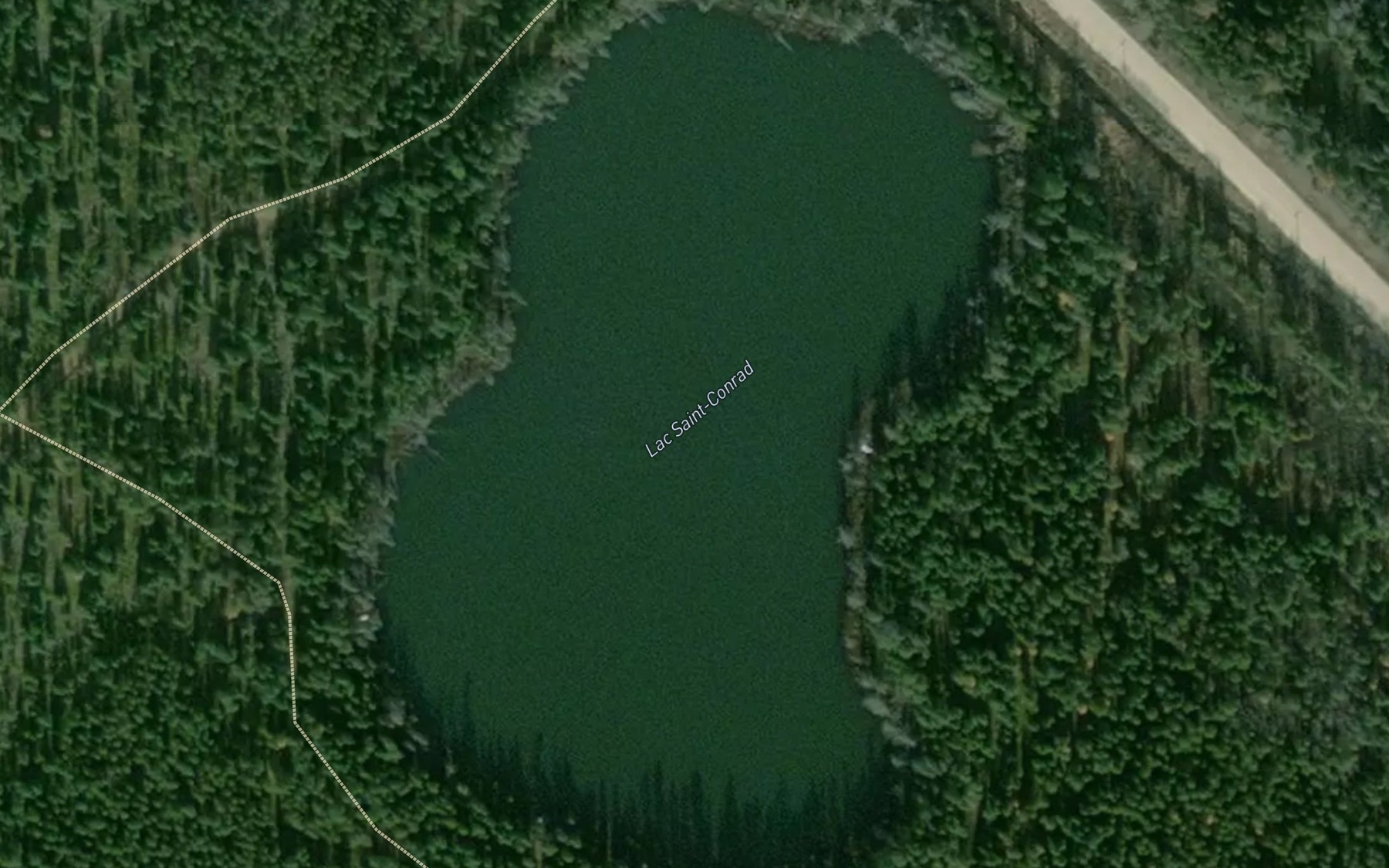 Satellite map of the Lac Saint-Conrad