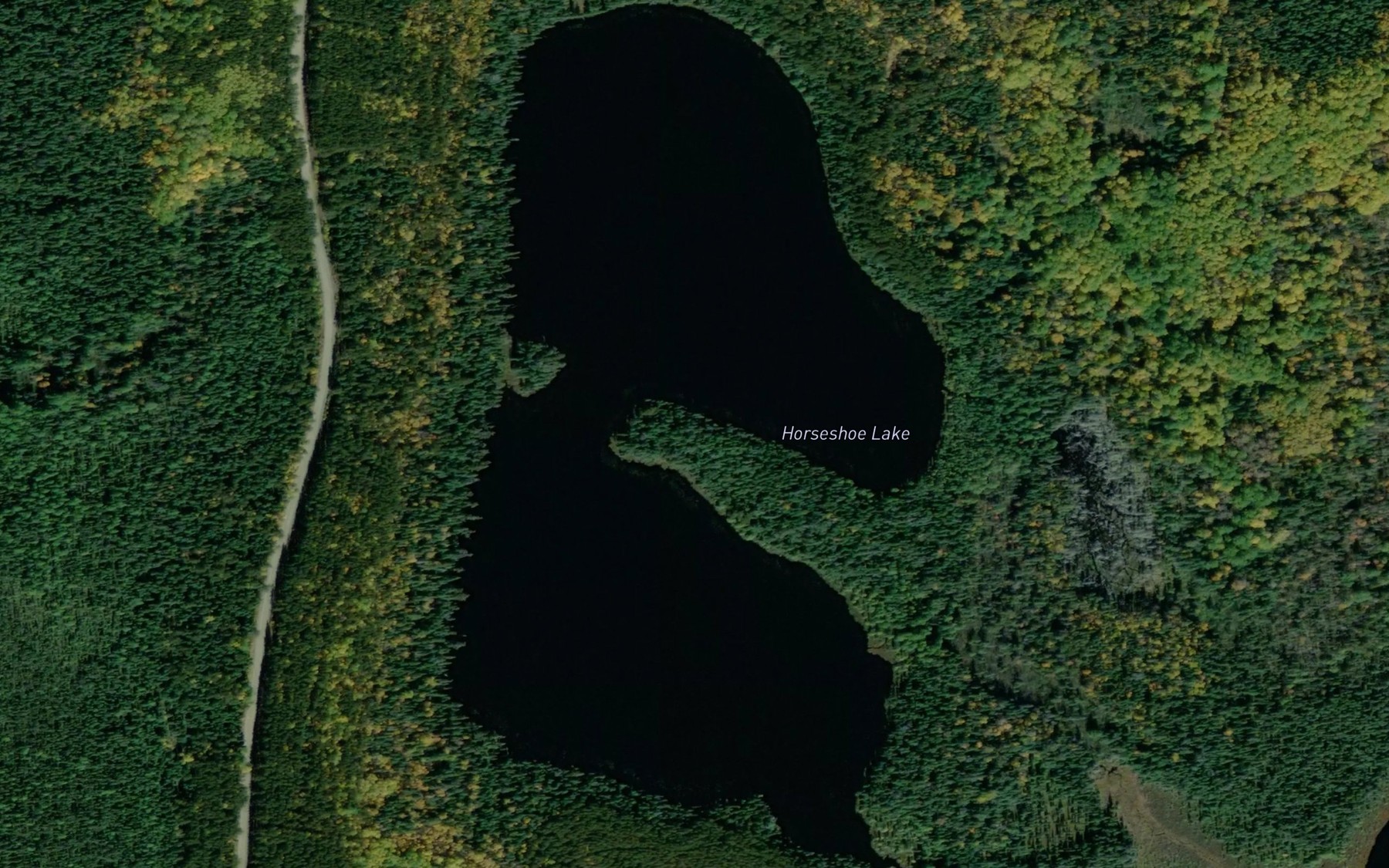Satellite map of the Horseshoe Lake