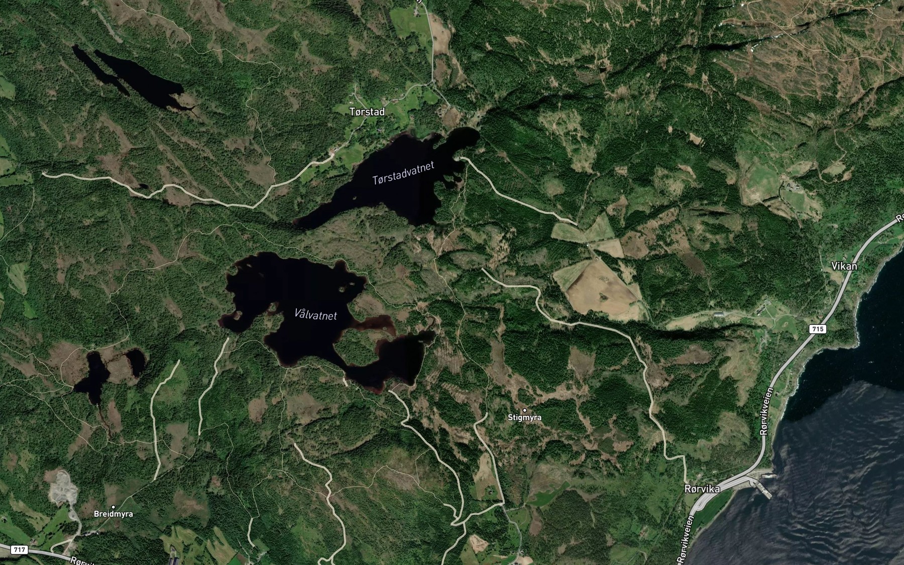Satellite map of the Valvasselva