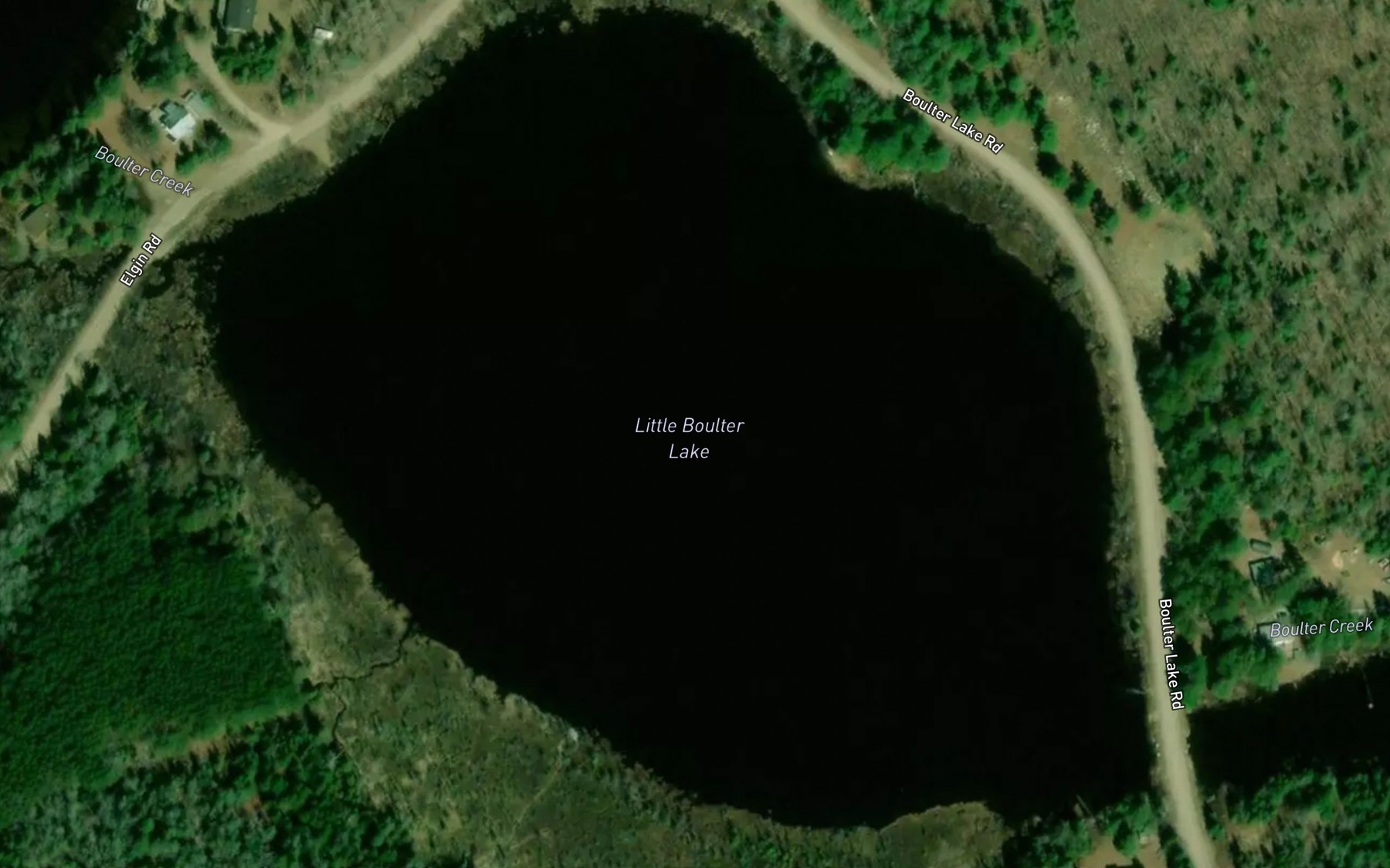 Satellite map of the Little Boulter Lake