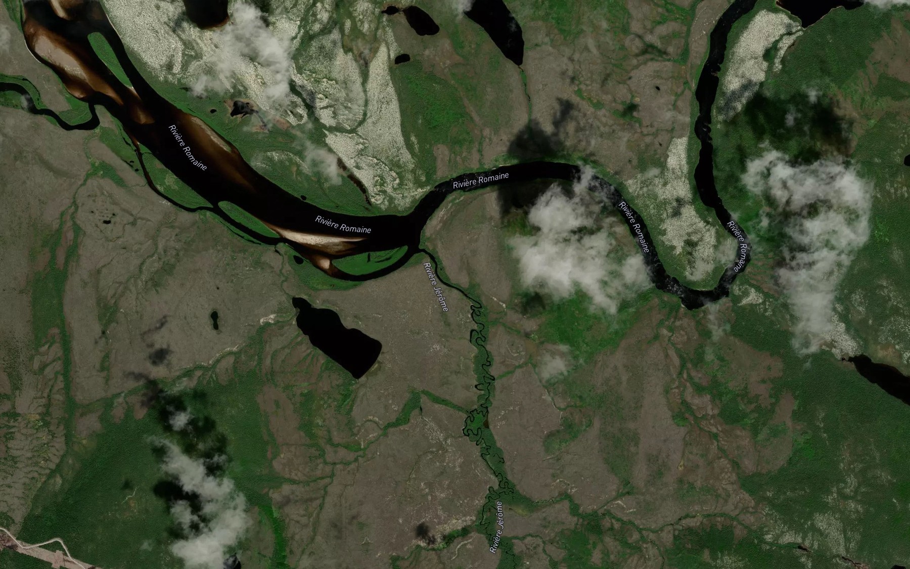 Satellite map of the Riviere Jerome
