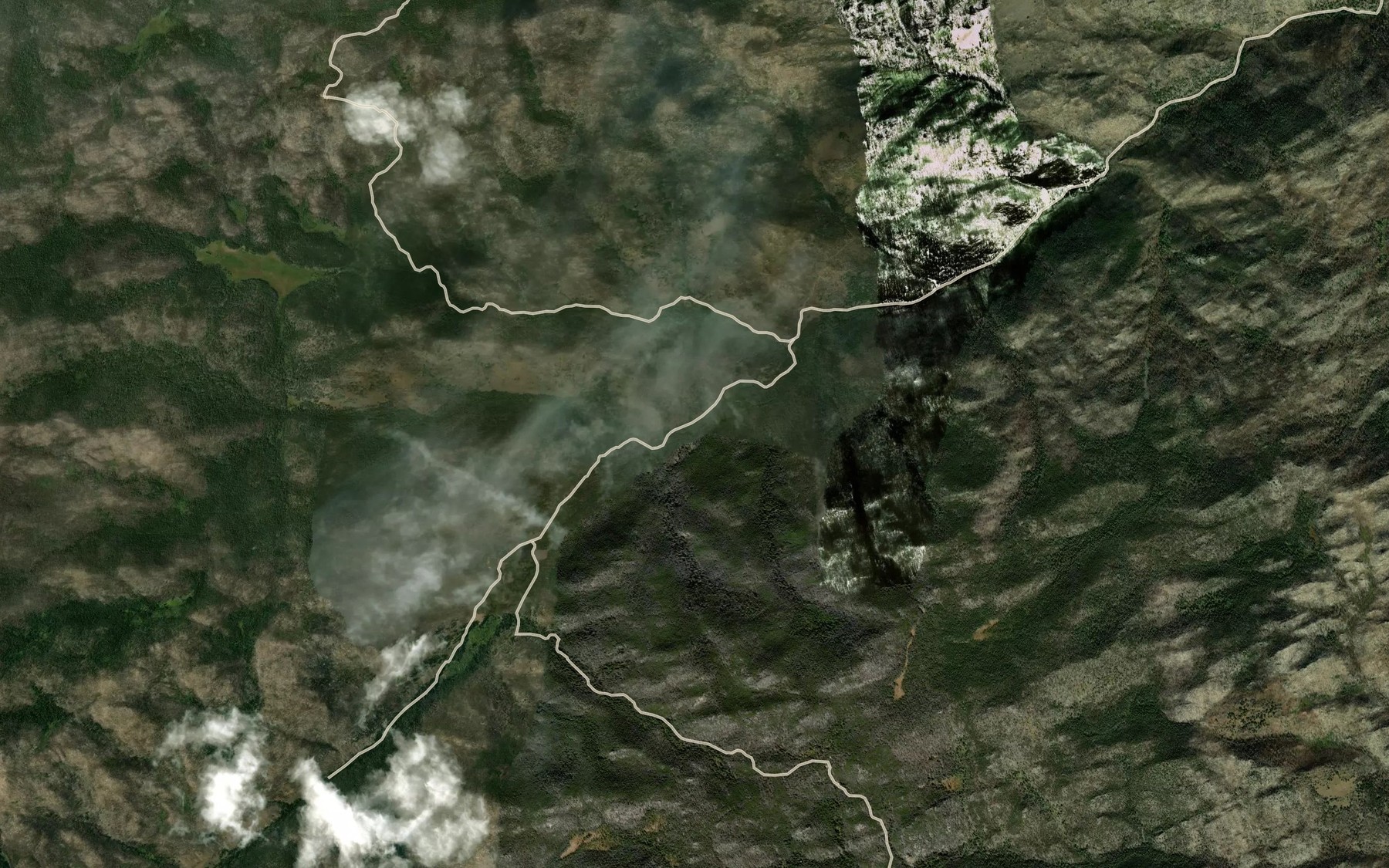 Satellite map of the Buffalo Creek