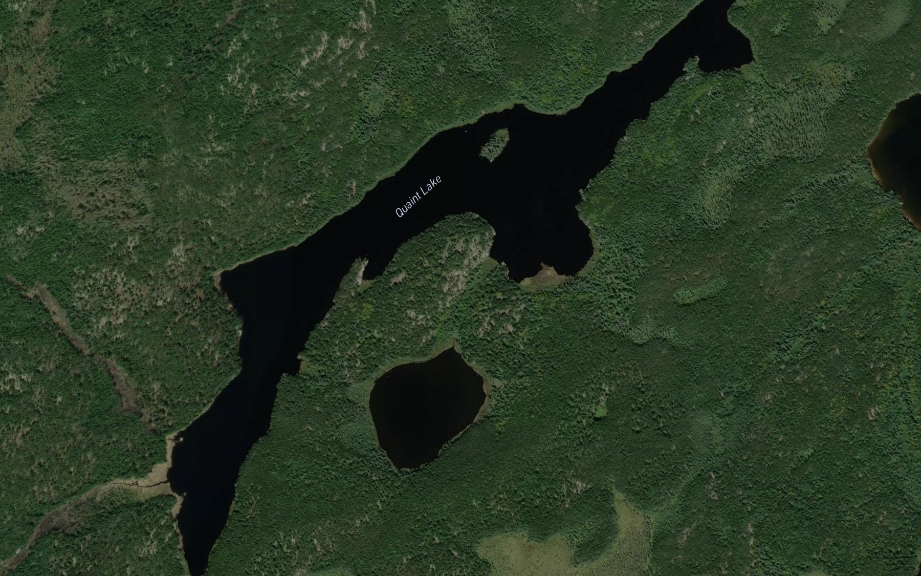 Satellite map of the Quaint Lake