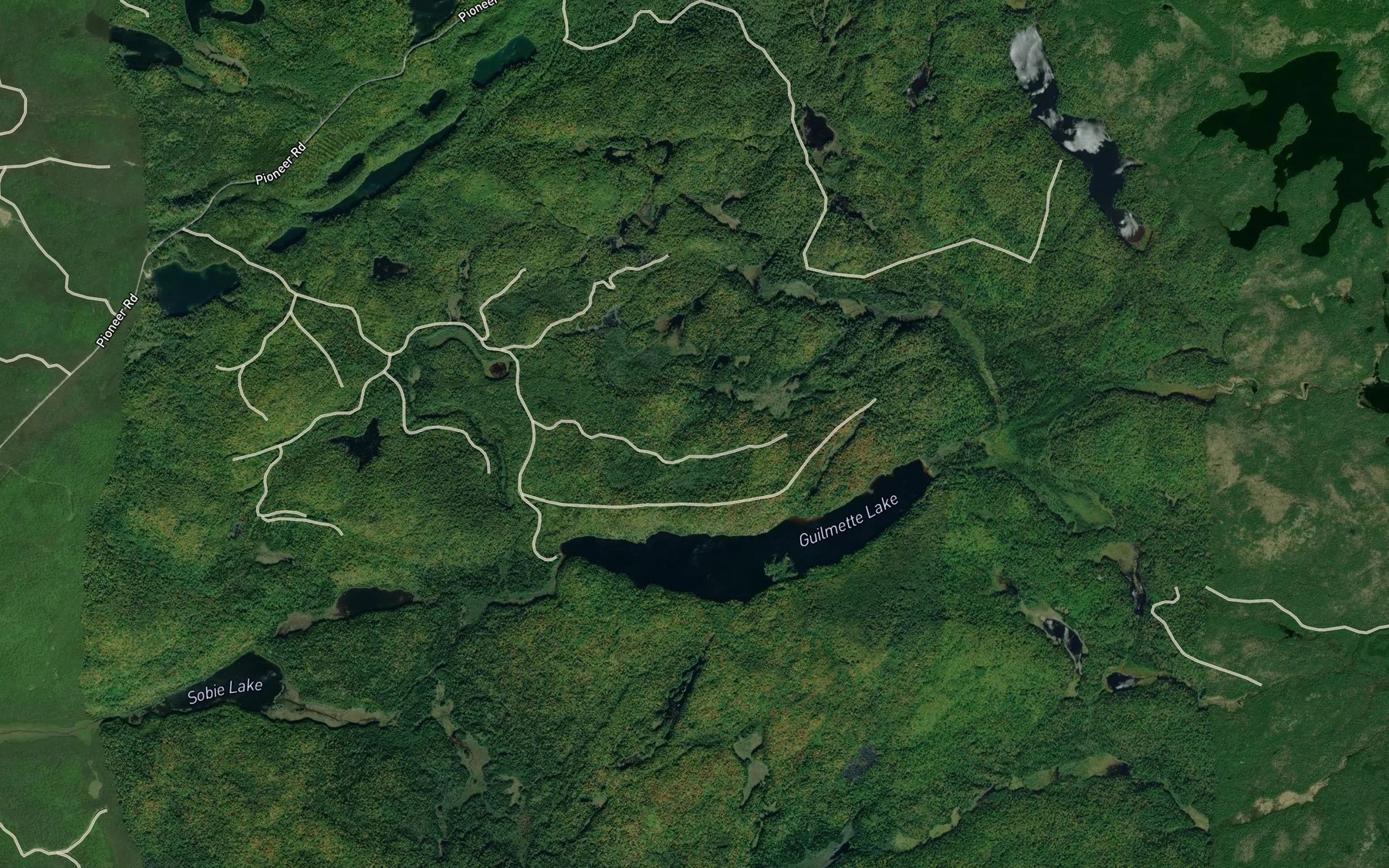 Satellite map of the Lac Guilmette
