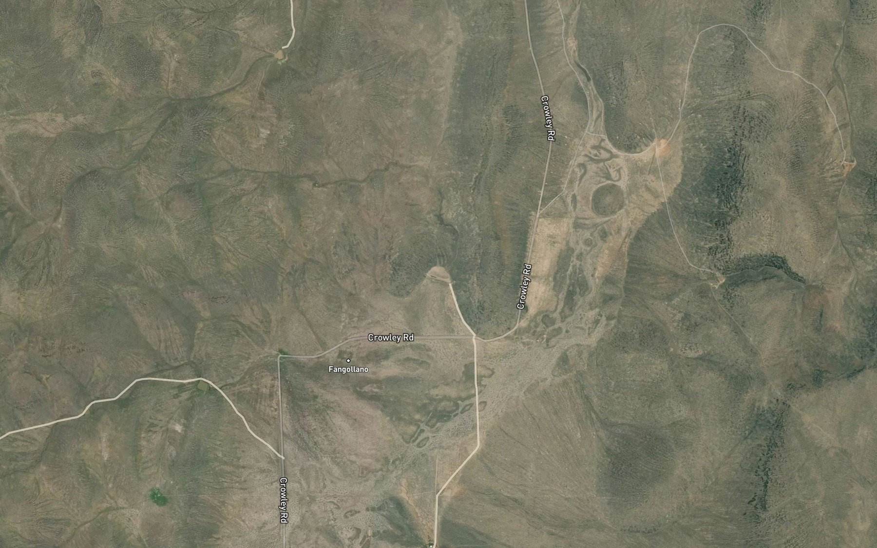 Satellite map of the Corless Reservoir