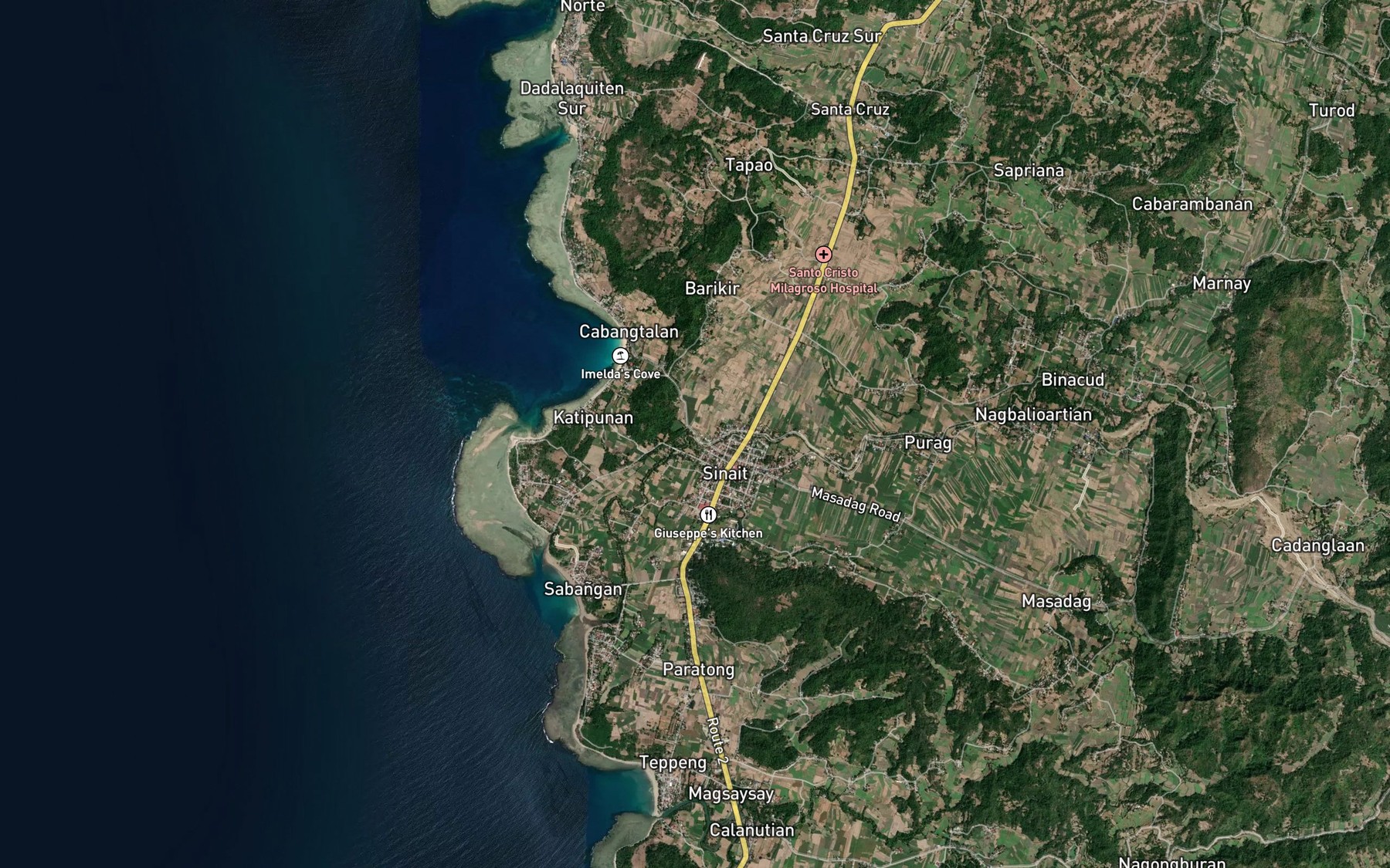 Satellite map of the Cordan Creek