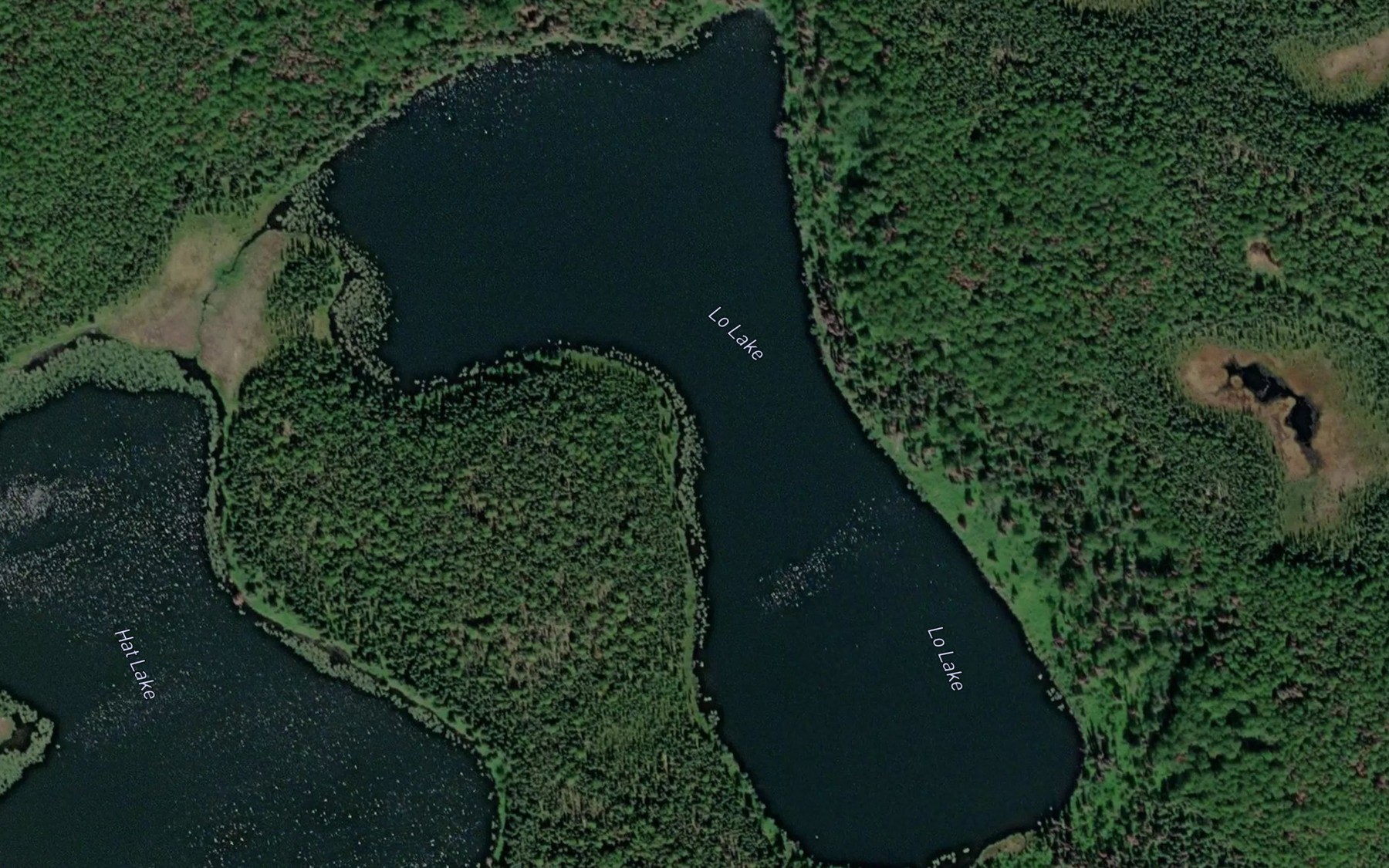 Satellite map of the Lo Lake