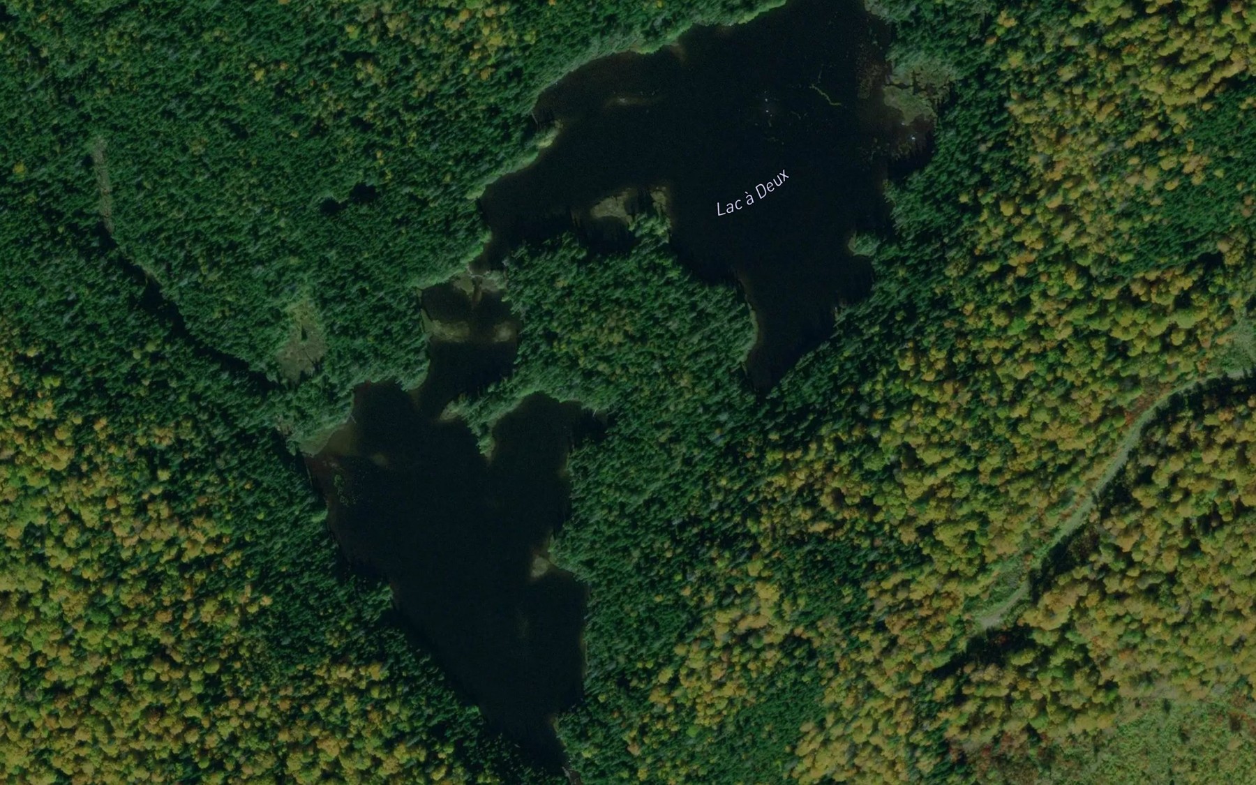 Satellite map of the Lac aDeux