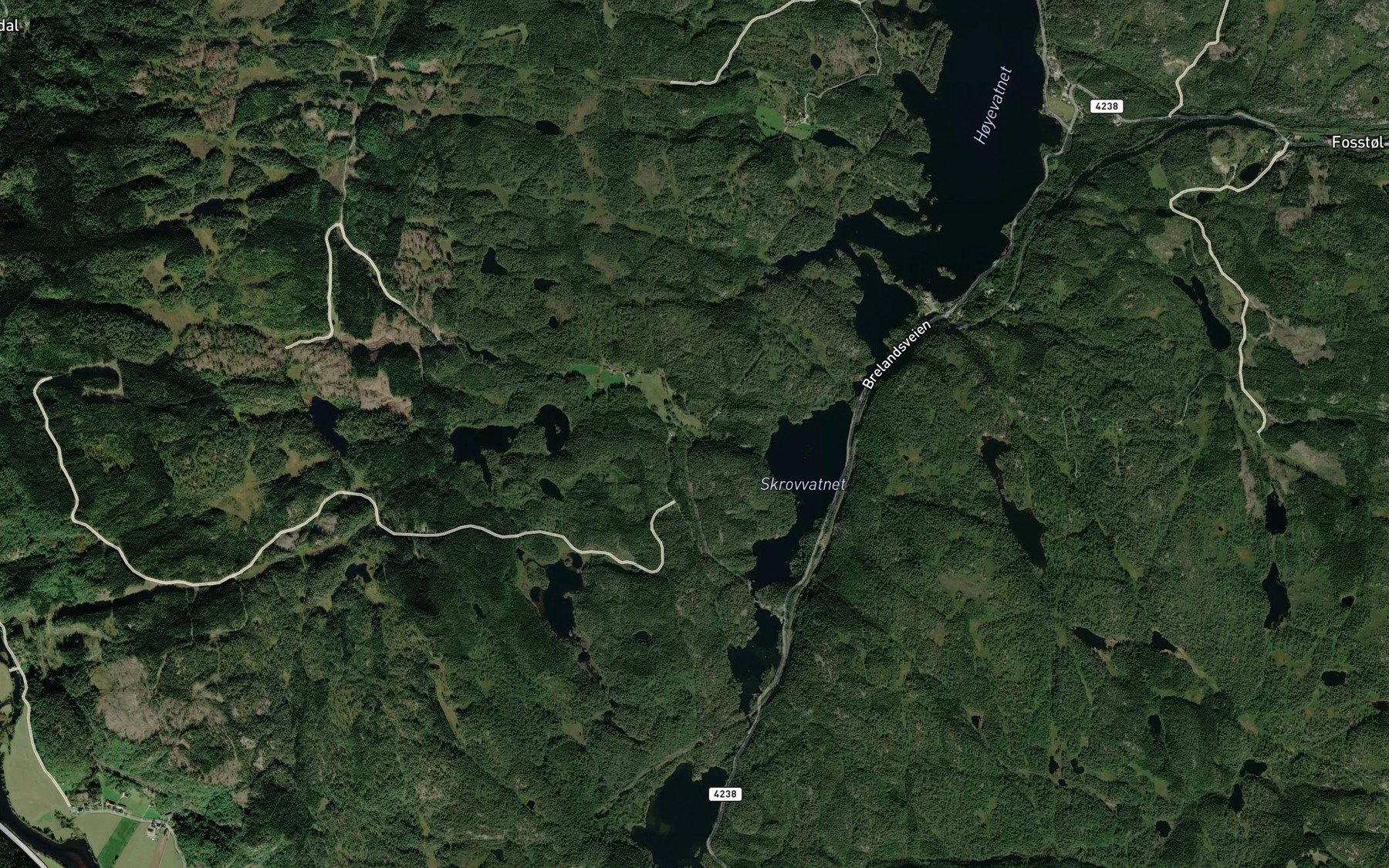 Satellite map of the Eikestotjonn