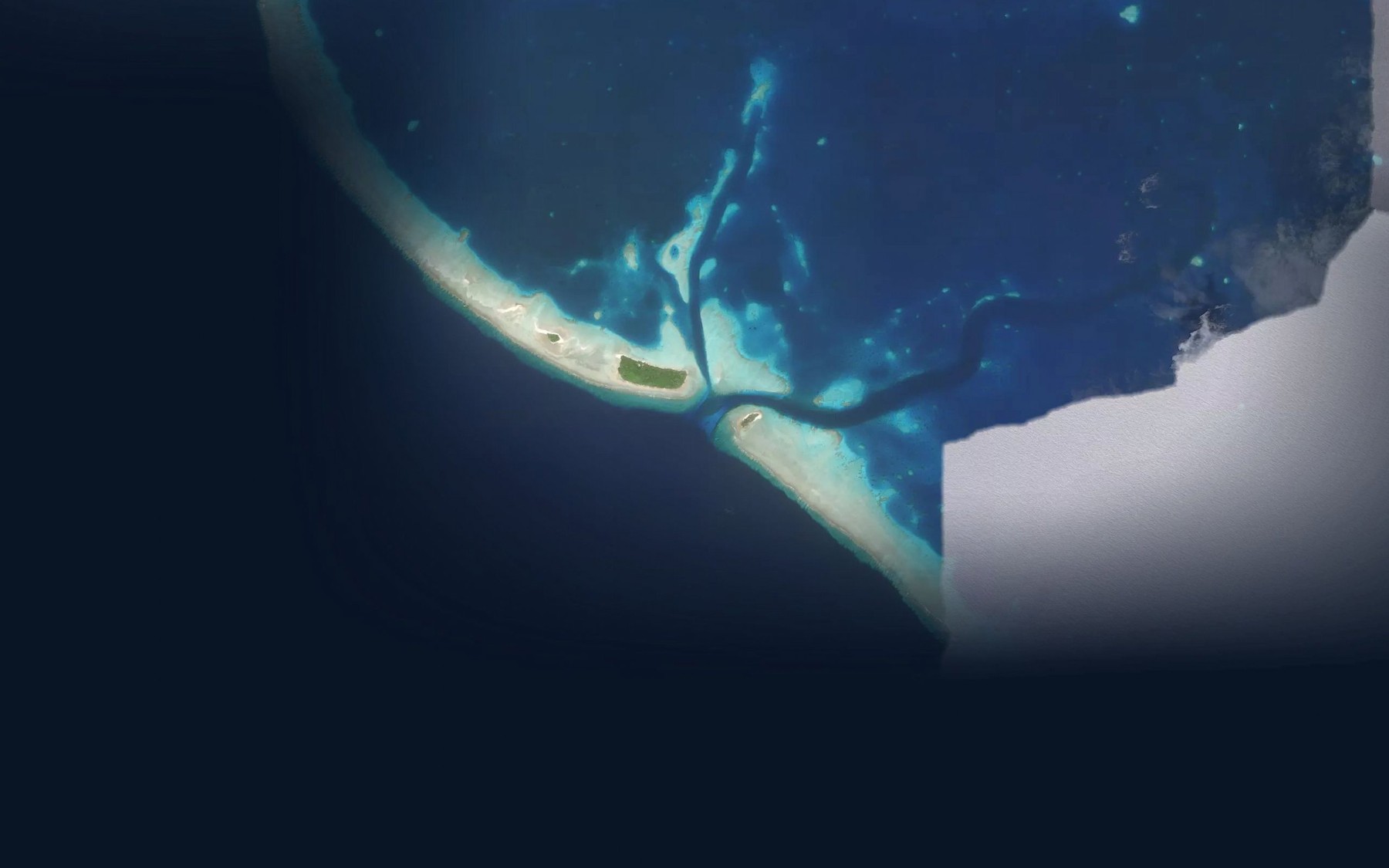 Satellite map of the Bock Channel