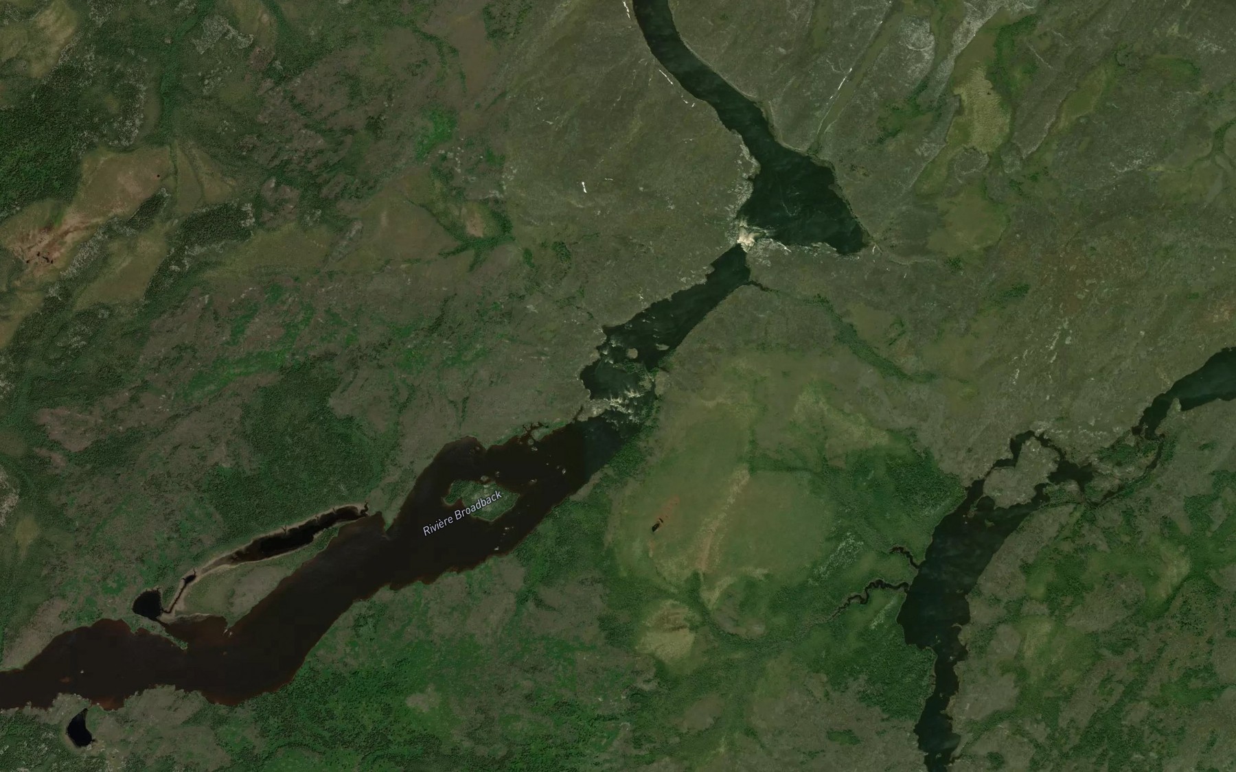 Satellite map of the Rapides Kwaskutinan