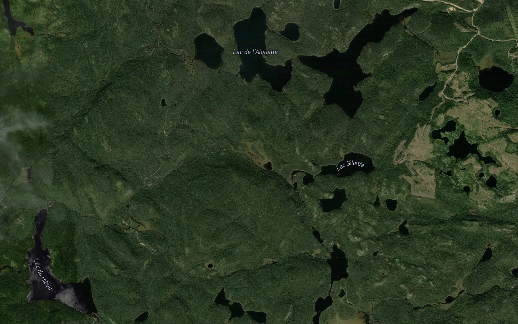 Satellite map of the Lac Split