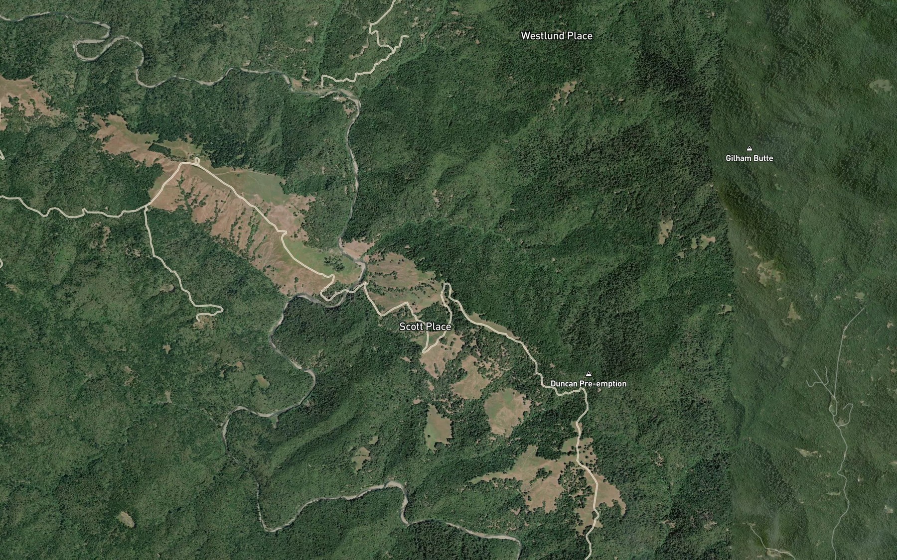 Satellite map of the Alder Spring