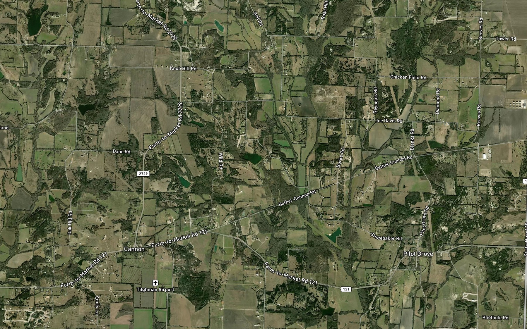 Satellite map of the Soil Conservation Service Site 7 Reservoir