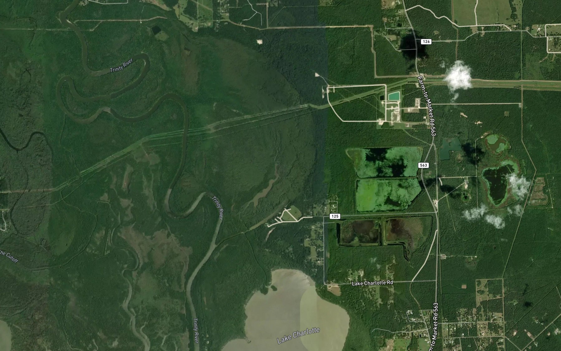 Satellite map of the Spinks Creek