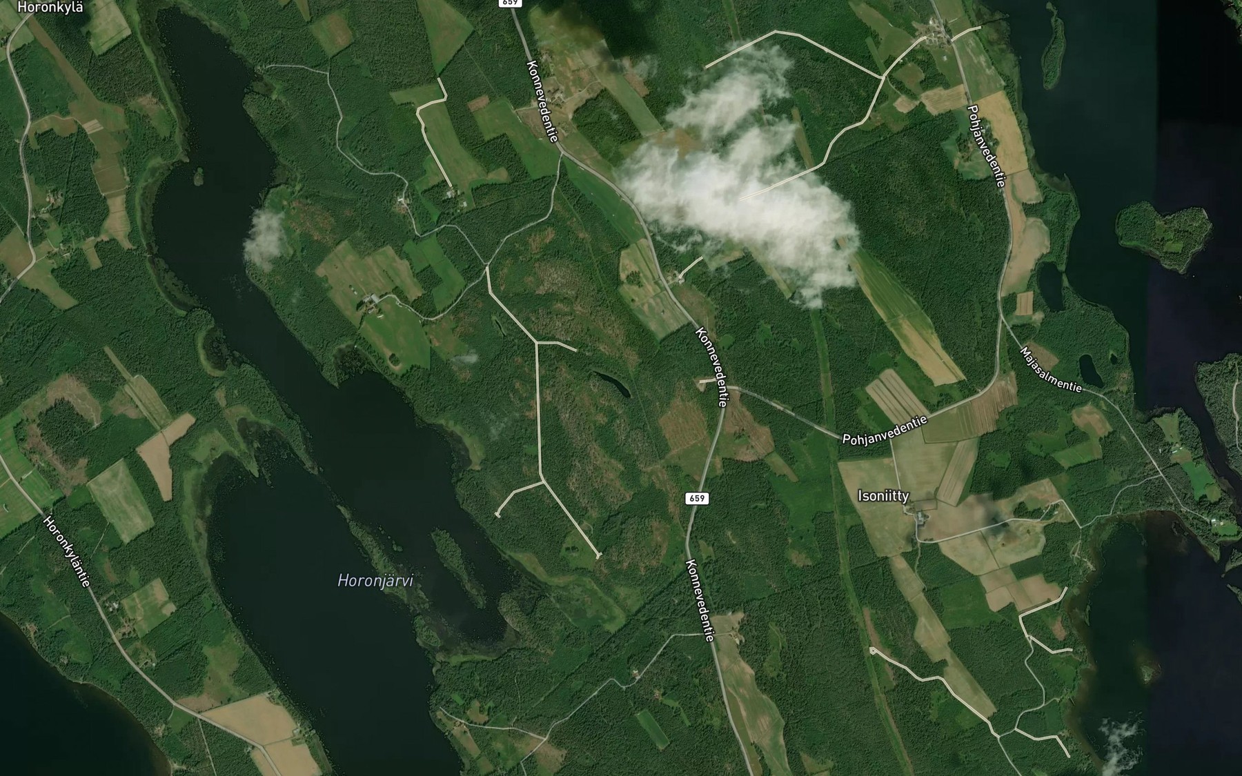 Satellite map of the Kaakkolampi