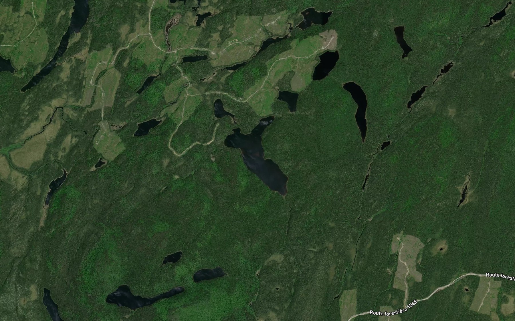 Satellite map of the Lac Kamiwaspotesonaniwok
