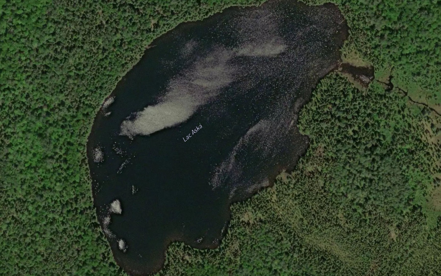 Satellite map of the Lac Aska