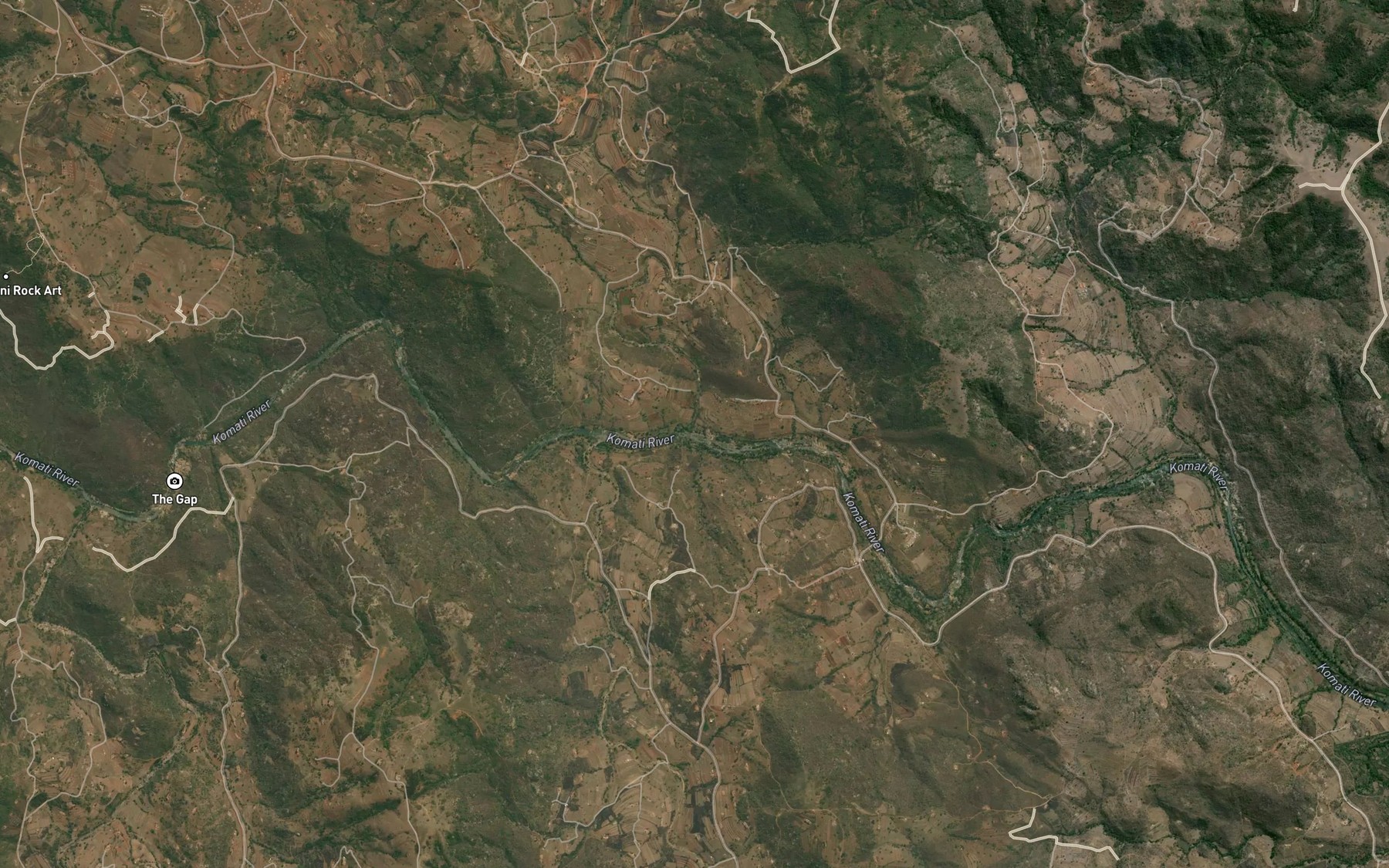 Satellite map of the Mkoba