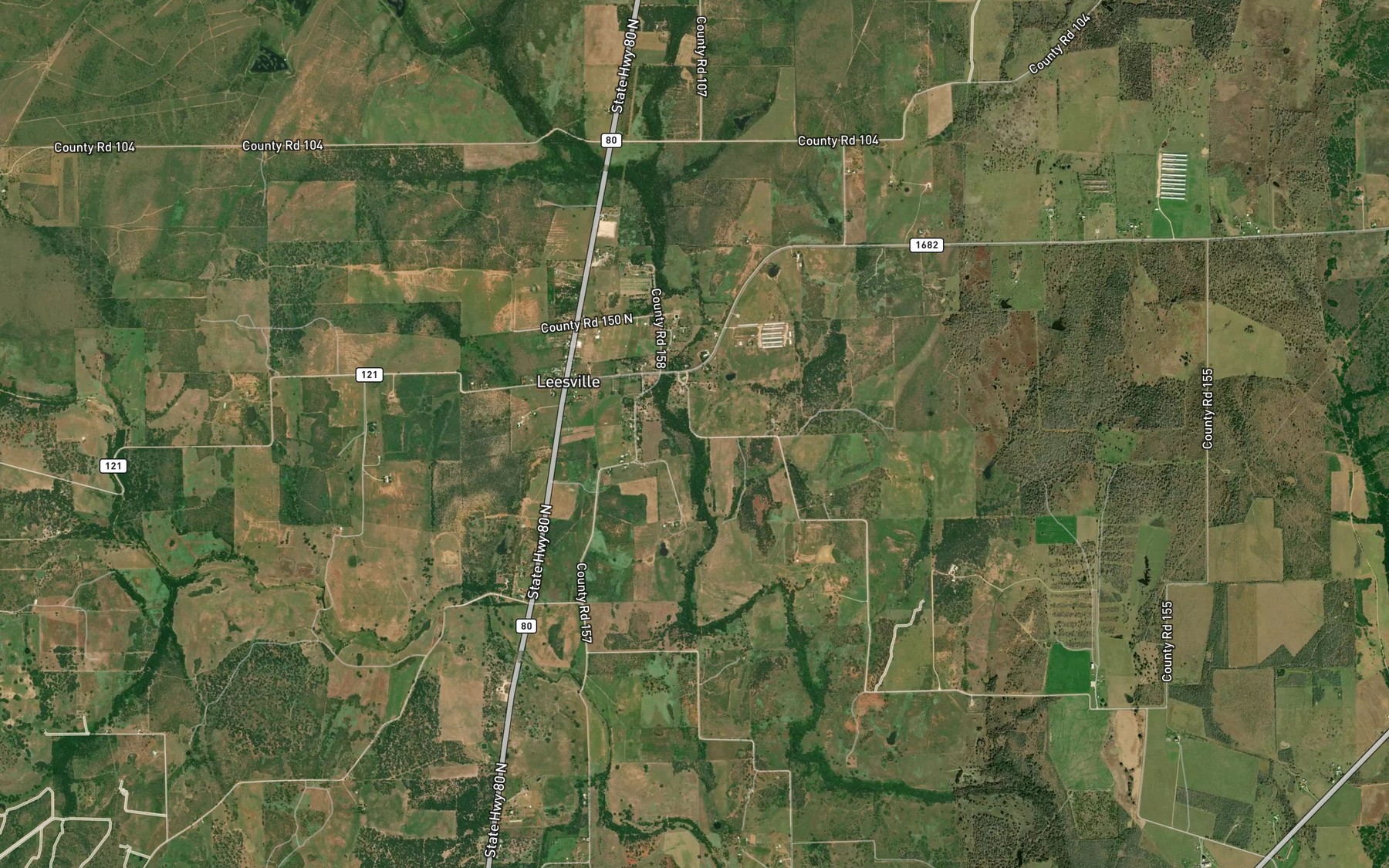Satellite map of the Talley Branch