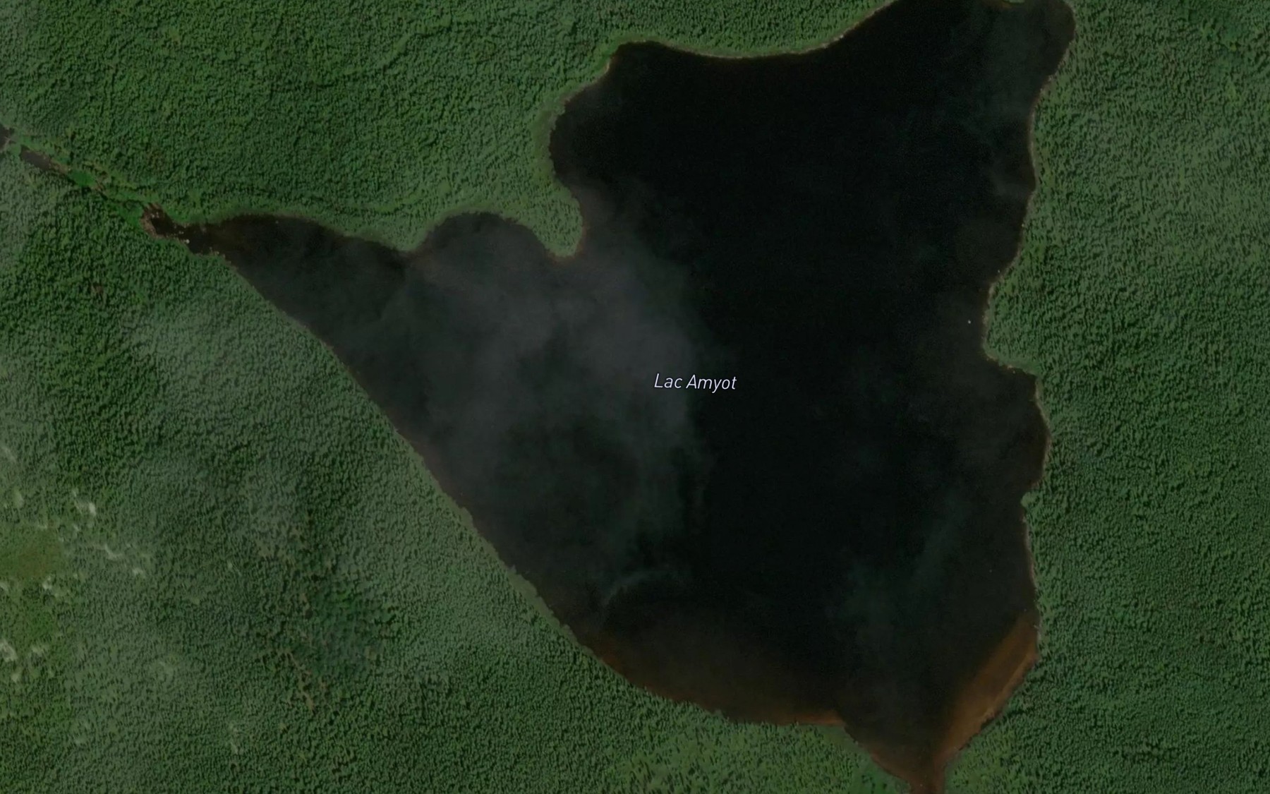 Satellite map of the Lac Amyot
