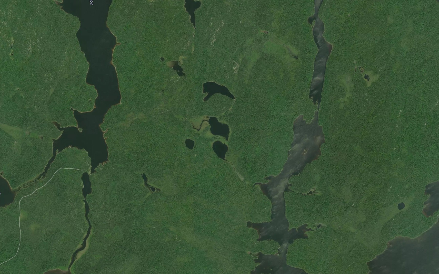 Satellite map of the Tri Lake