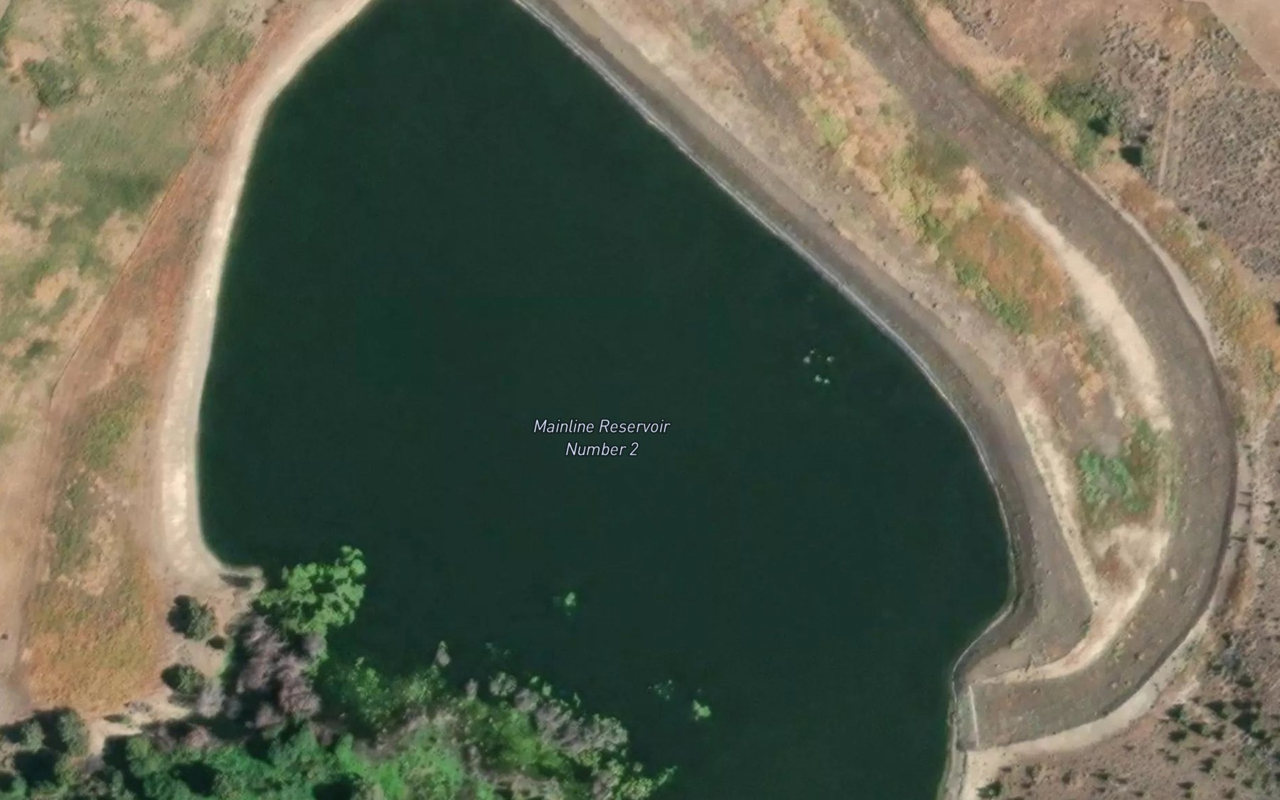 Satellite map of the Mainline Reservoir Number 2