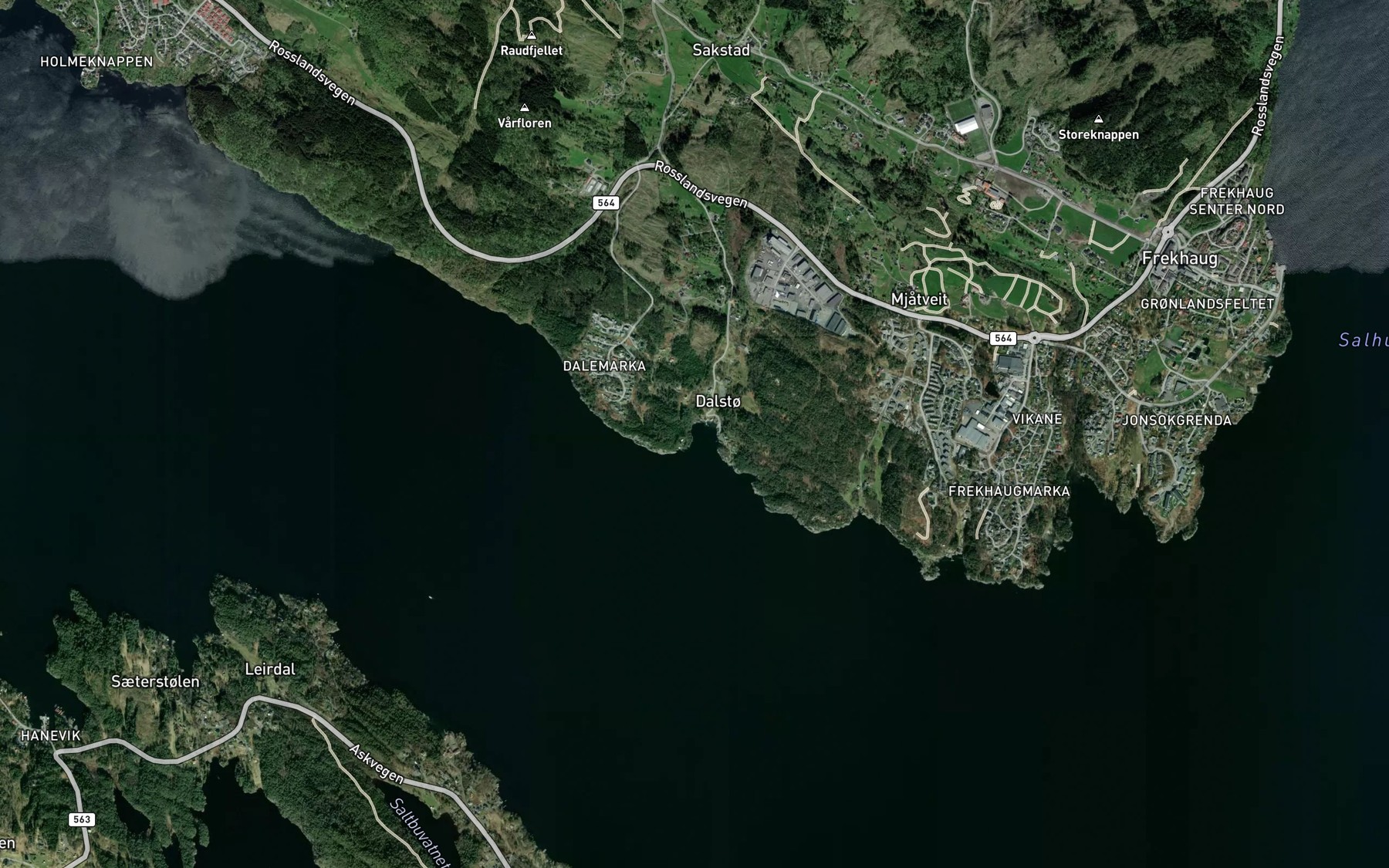 Satellite map of the Dalsto