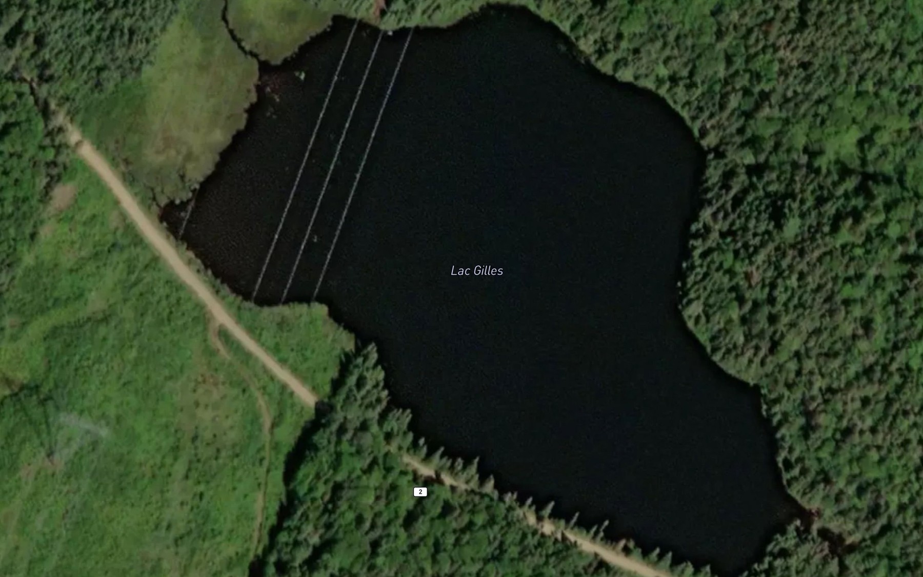 Satellite map of the Lac Gilles