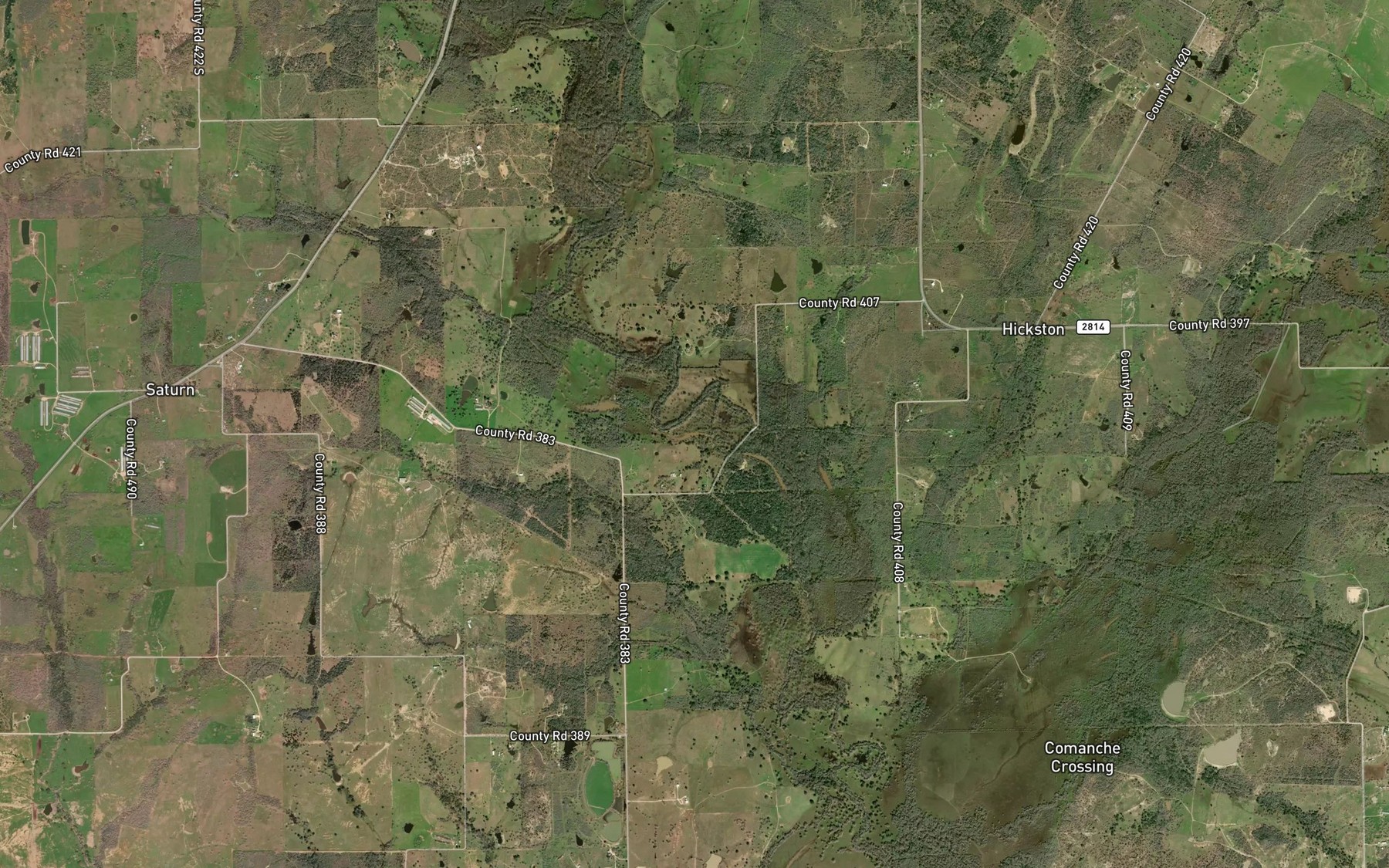 Satellite map of the Rinehart Lake