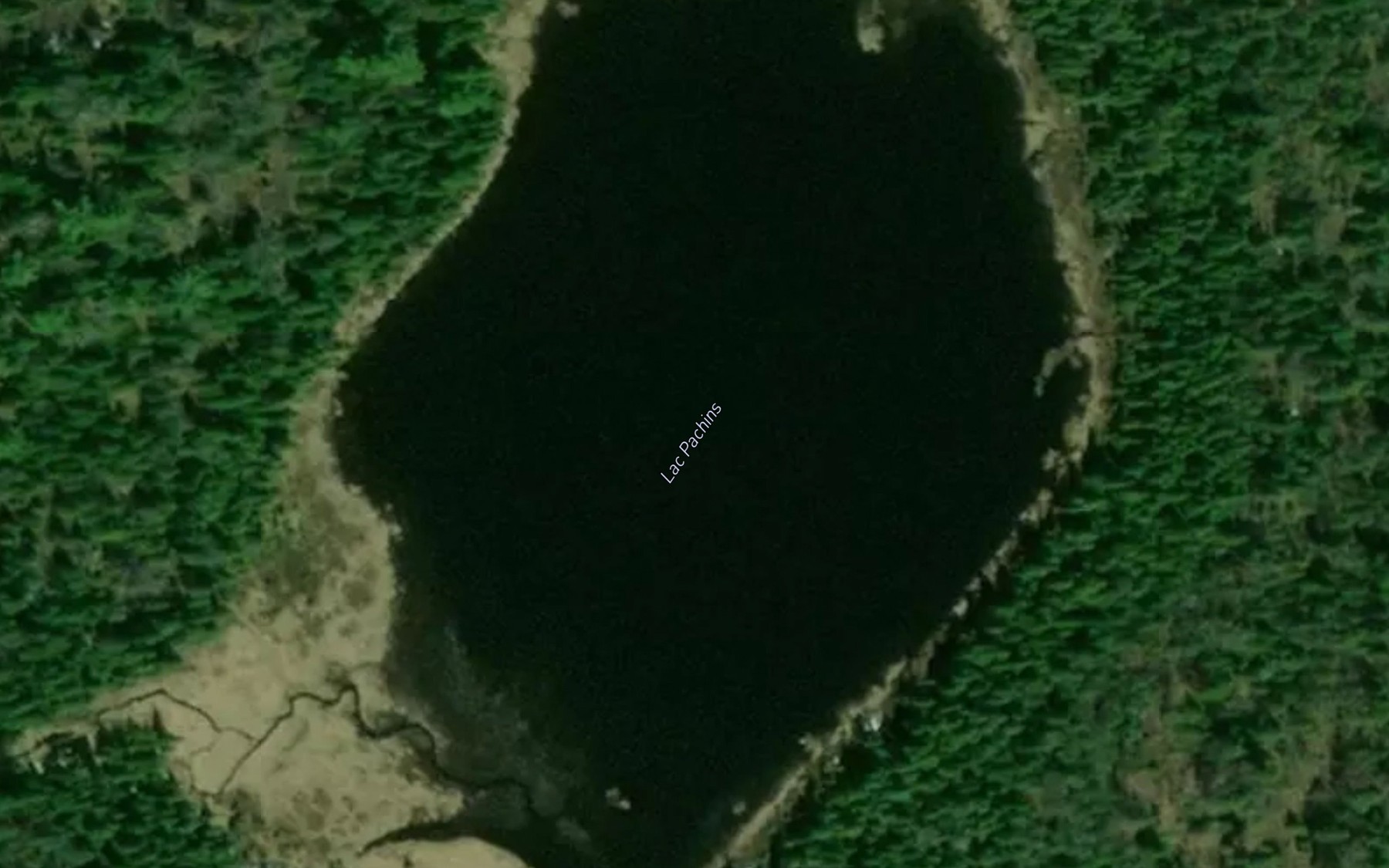 Satellite map of the Lac Pachins