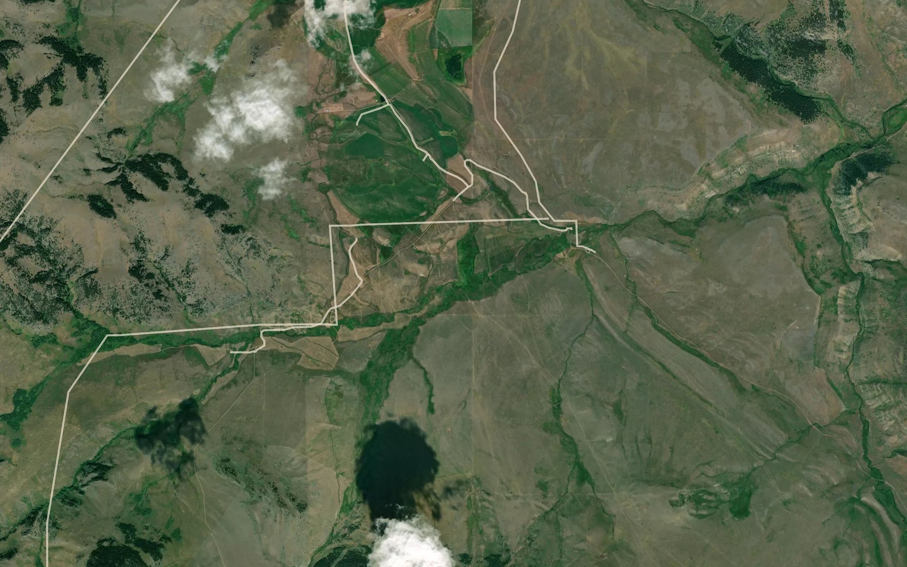 Satellite map of the West Fork Middle Creek