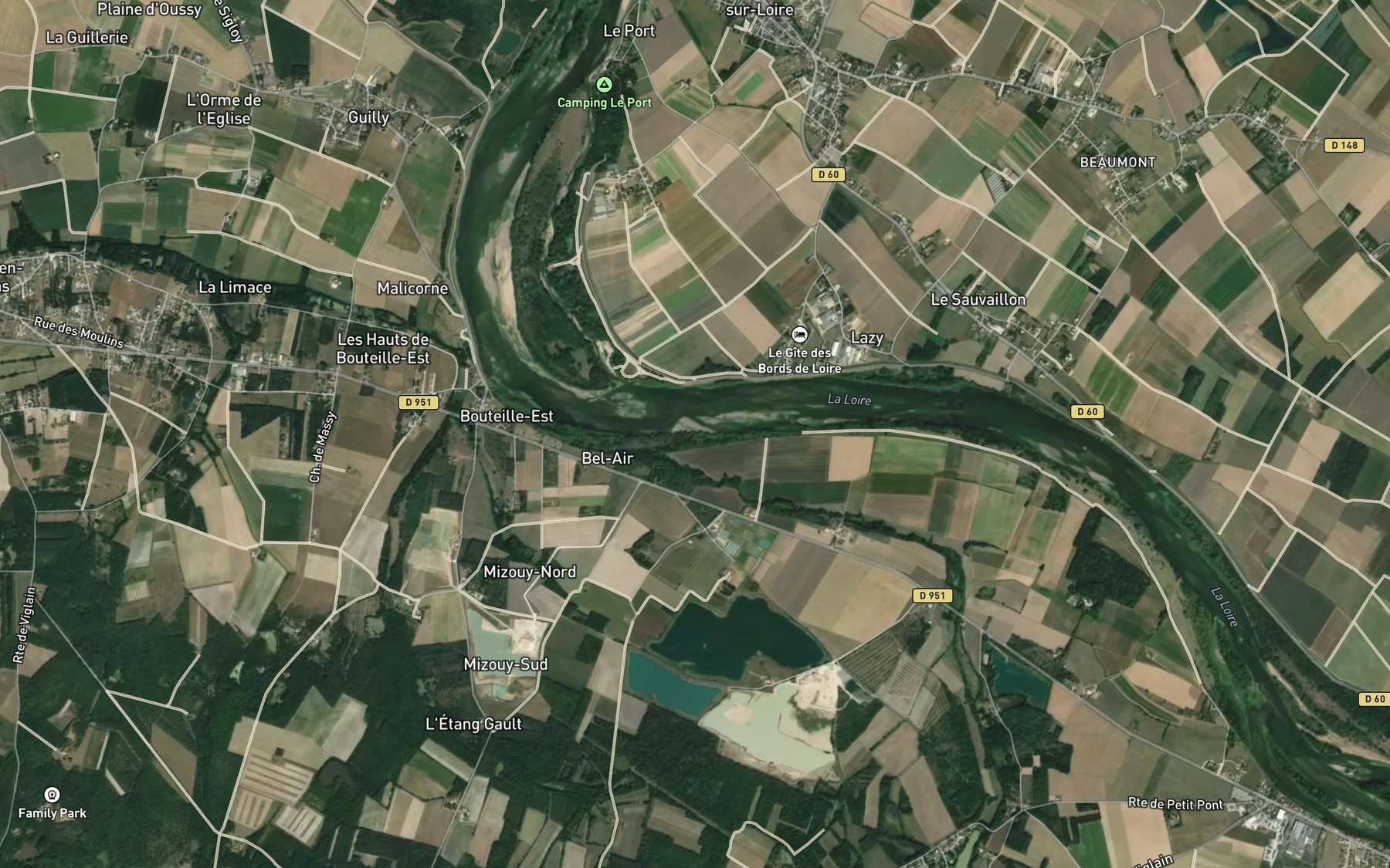 Satellite map of the Bec d'Able