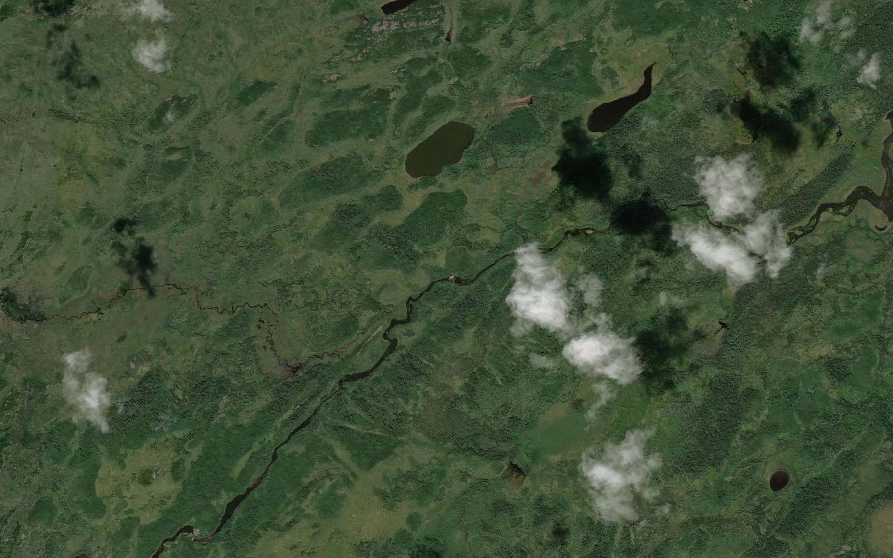 Satellite map of the Robinson Rapids