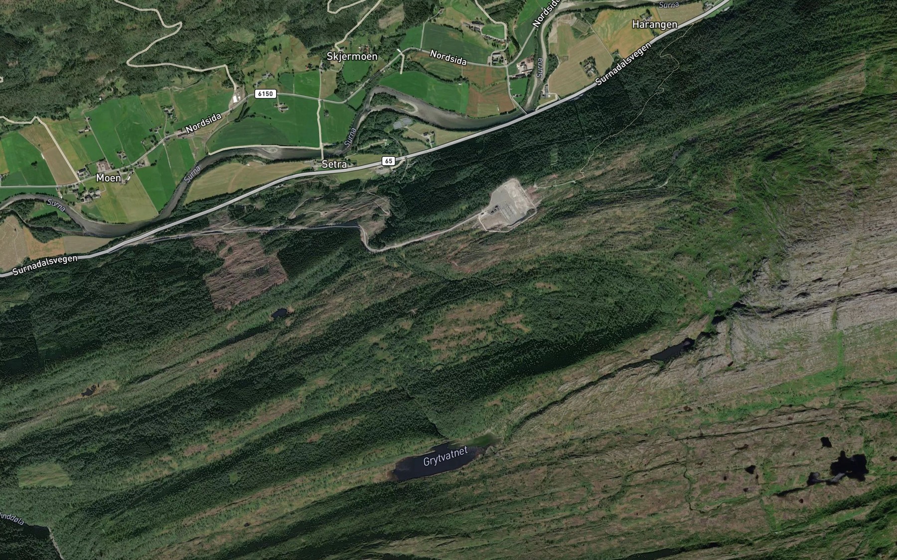 Satellite map of the Grytbekken