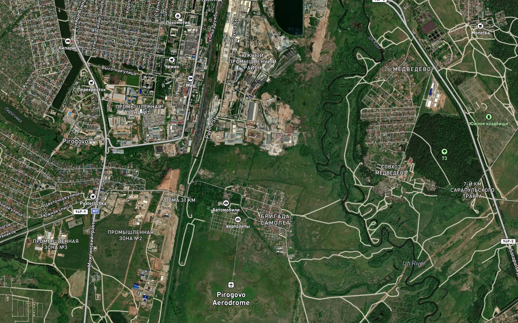 Satellite map of the Pirogovka