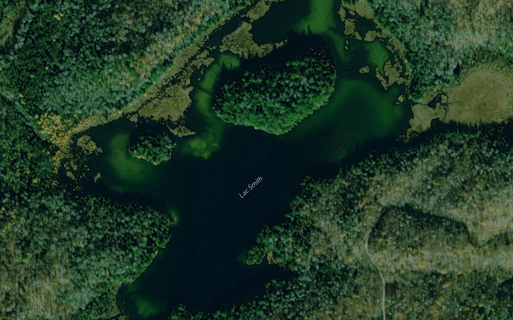 Satellite map of the Lac Smith