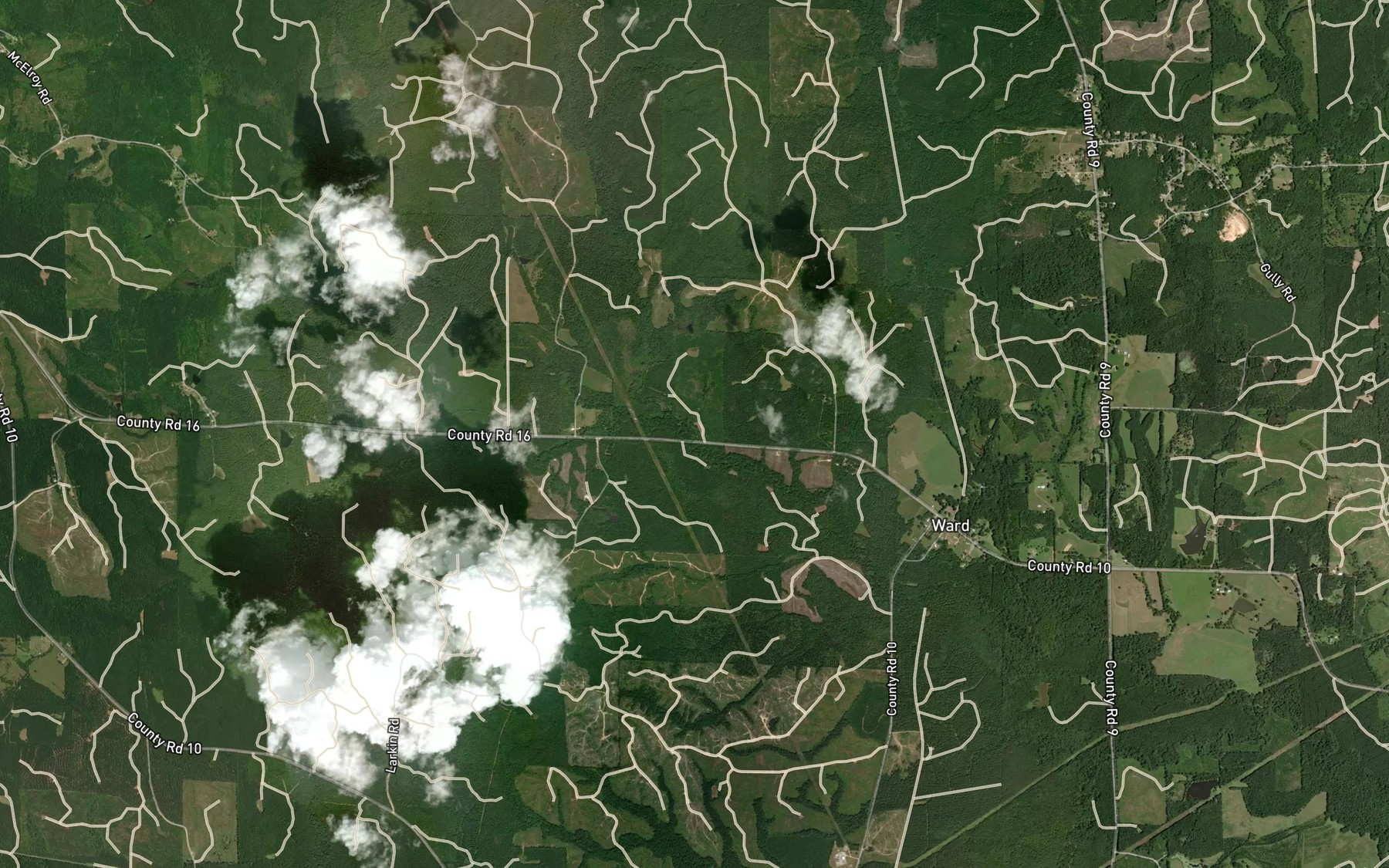 Satellite map of the Boone Branch