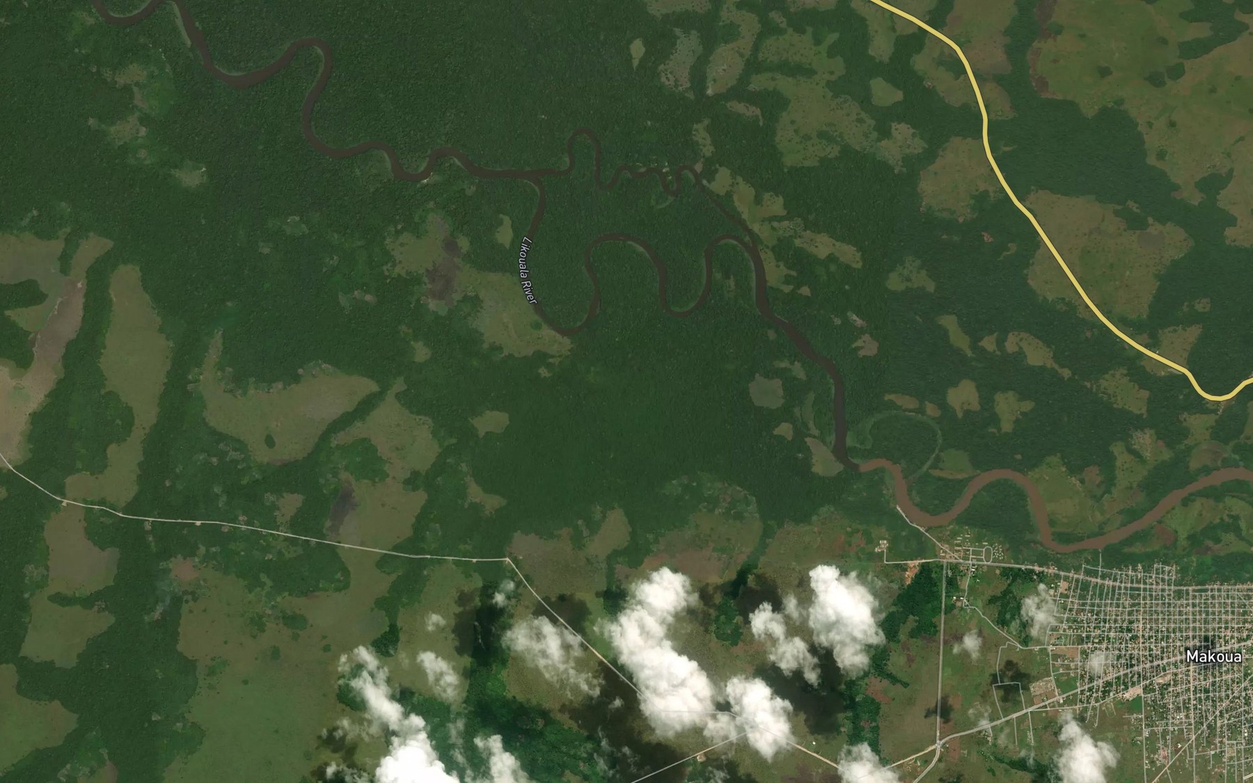 Satellite map of the Oyembe