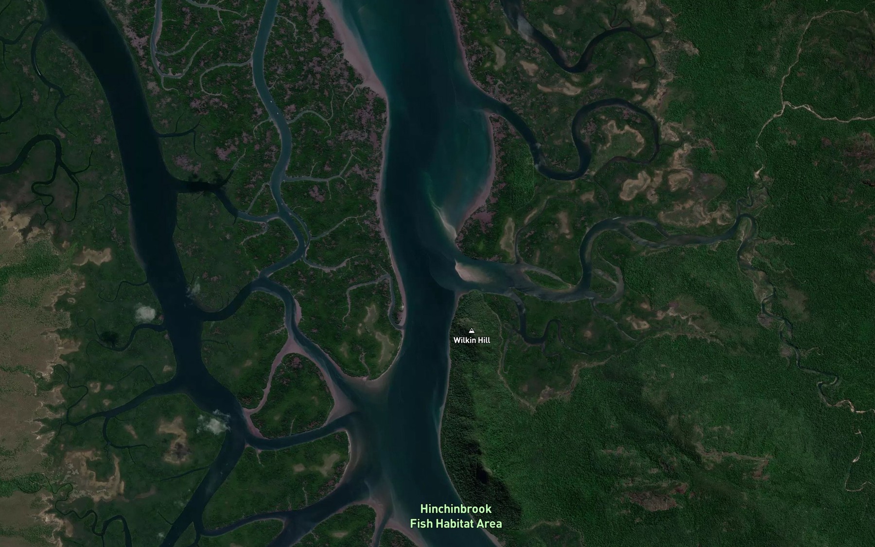 Satellite map of the Deluge Inlet